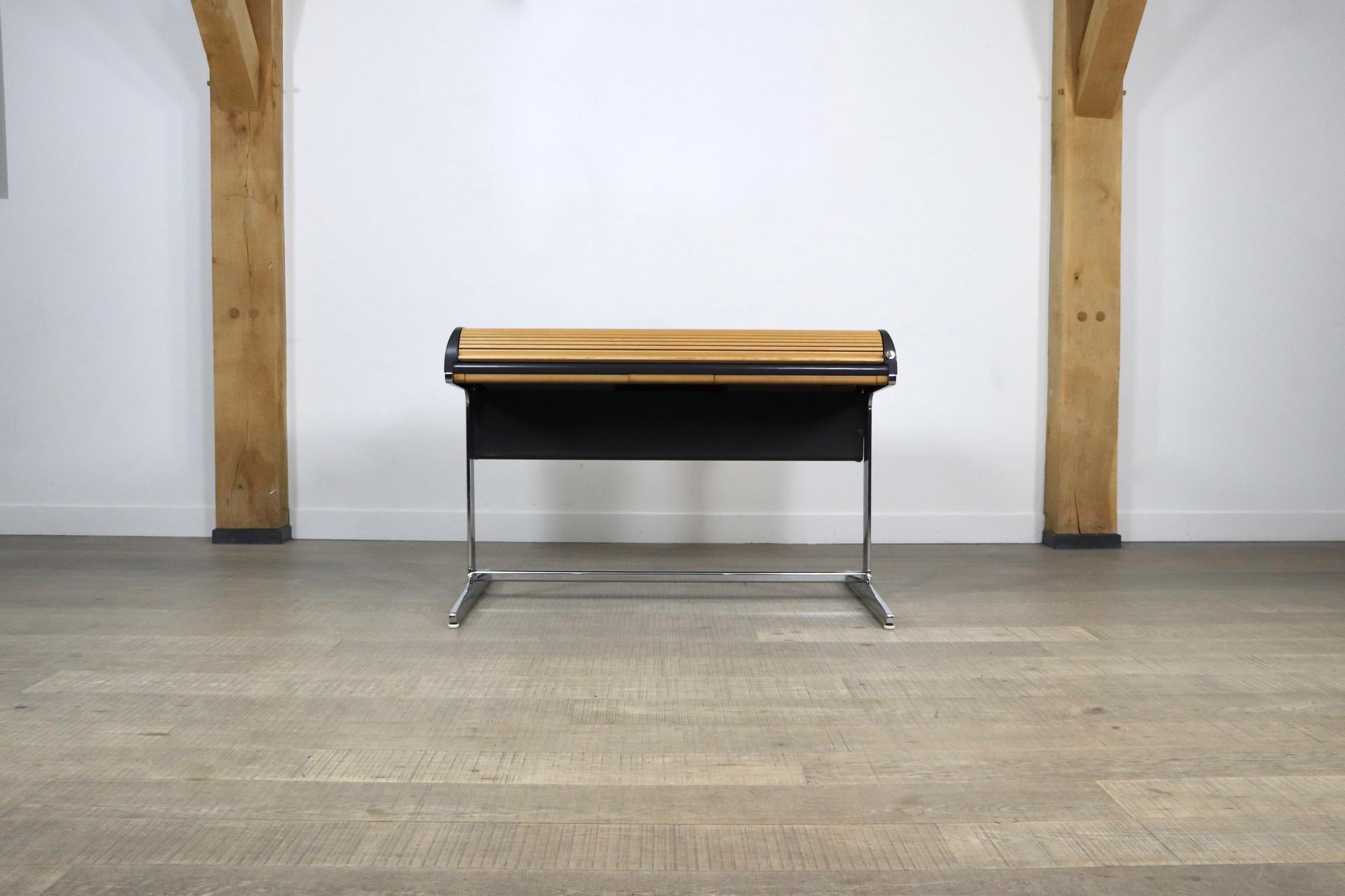 Mid-20th Century George Nelson and Robert Propst Action Office Roll-Top Desk for Herman Miller