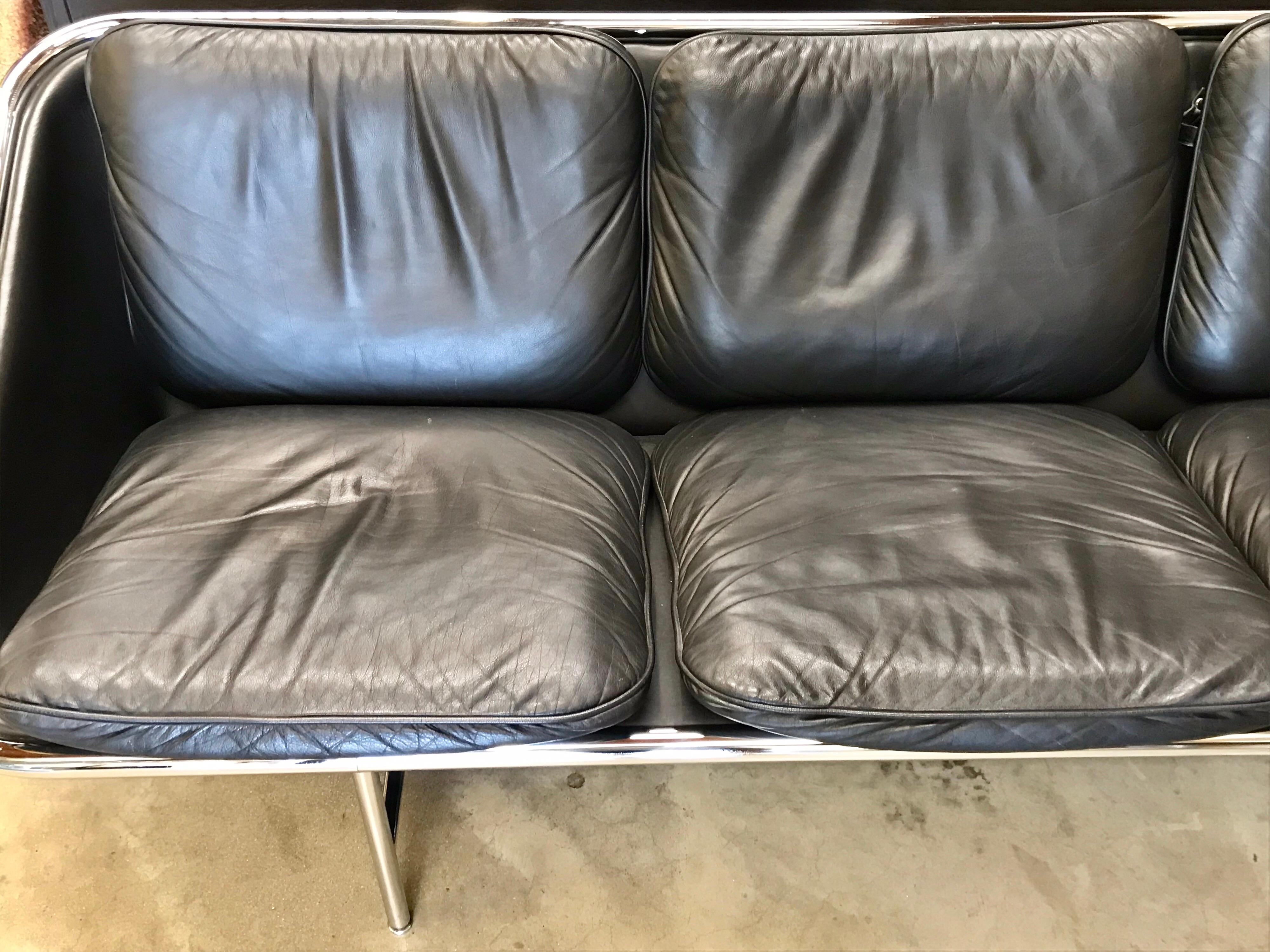 George Nelson Leather 'Sling' Sofa 1