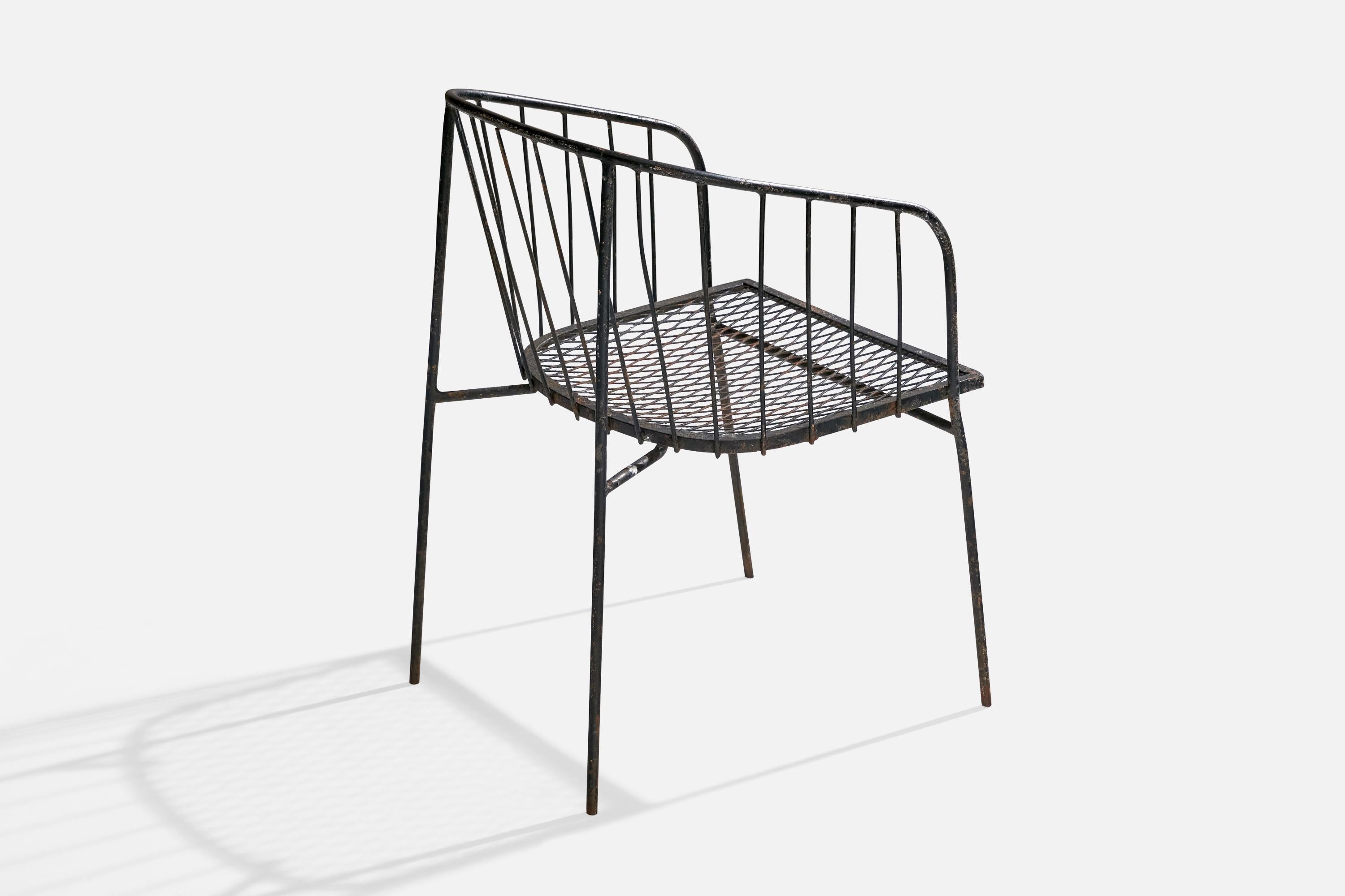 George Nelson, Armchairs, Iron, USA, 1950s For Sale 5