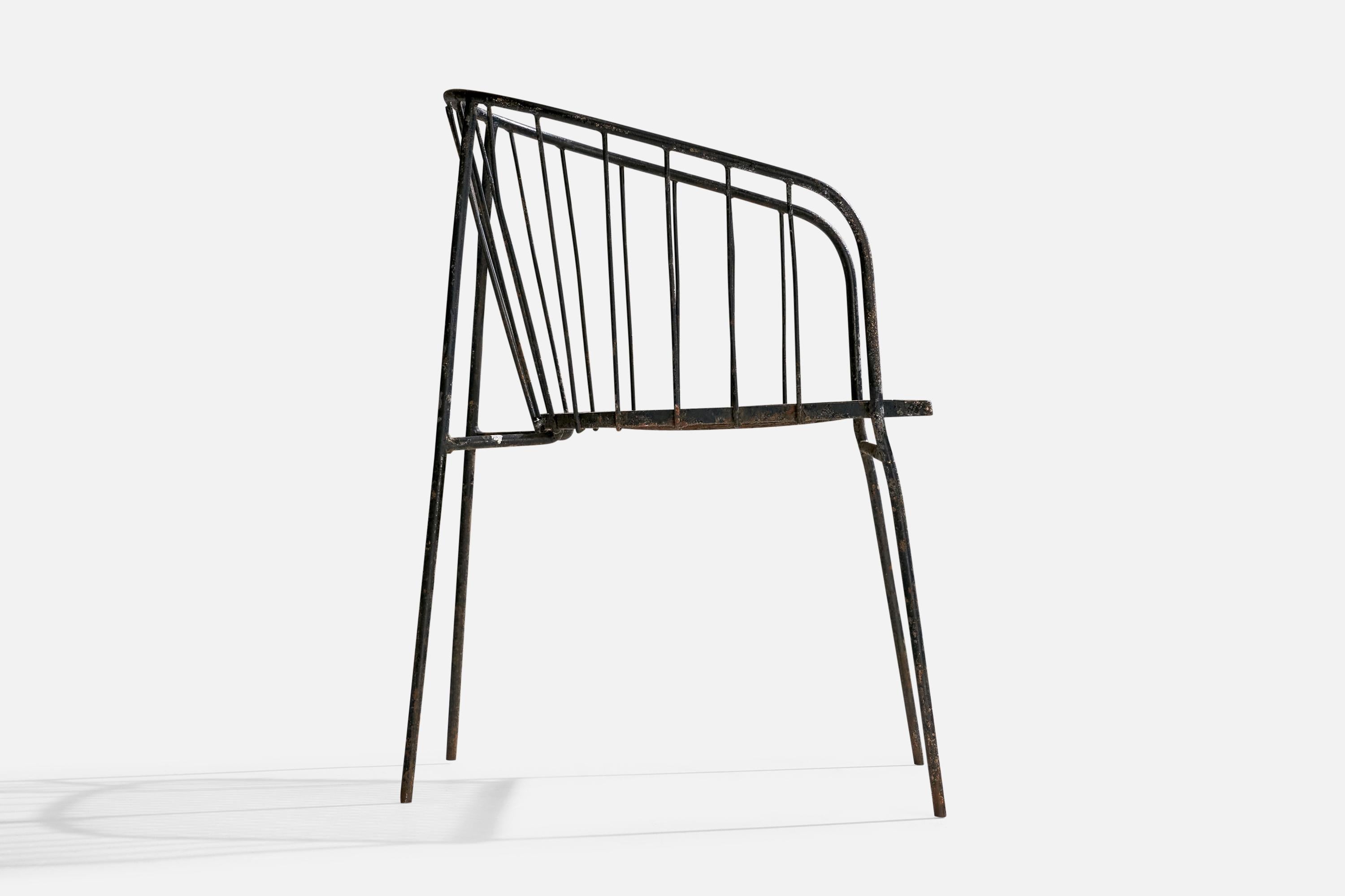 George Nelson, Armchairs, Iron, USA, 1950s For Sale 6