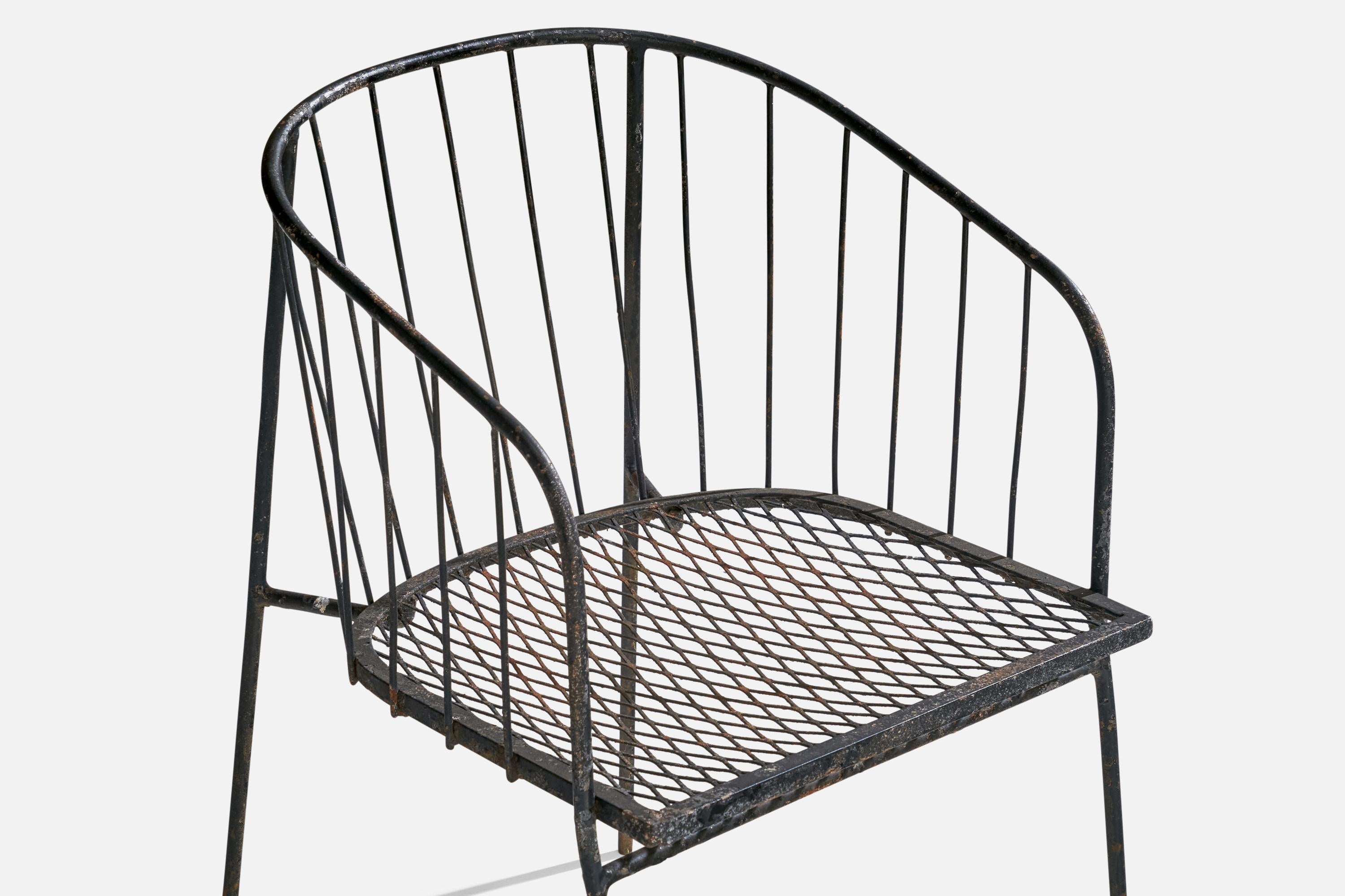 George Nelson, Armchairs, Iron, USA, 1950s For Sale 7