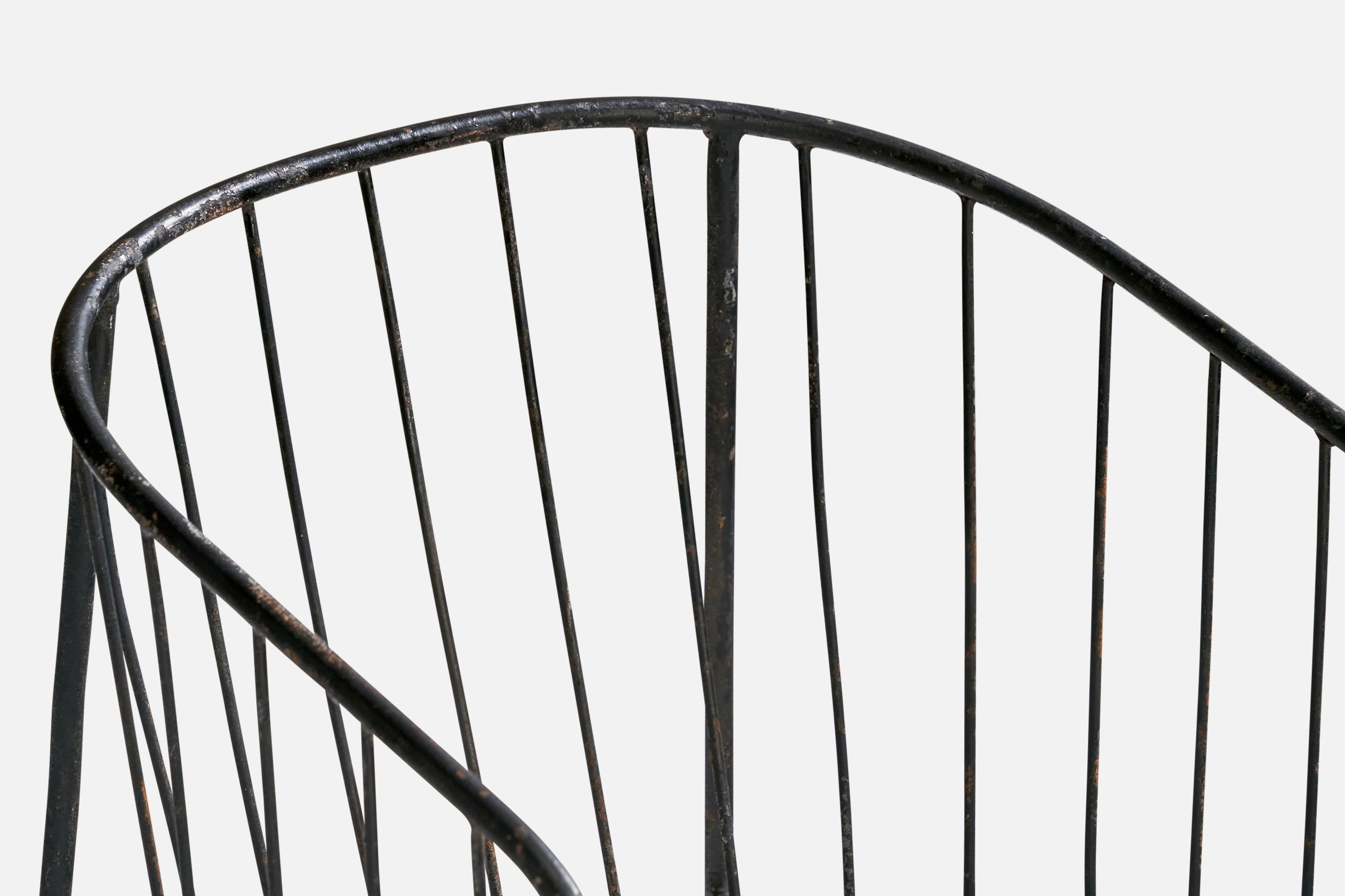 George Nelson, Armchairs, Iron, USA, 1950s For Sale 8