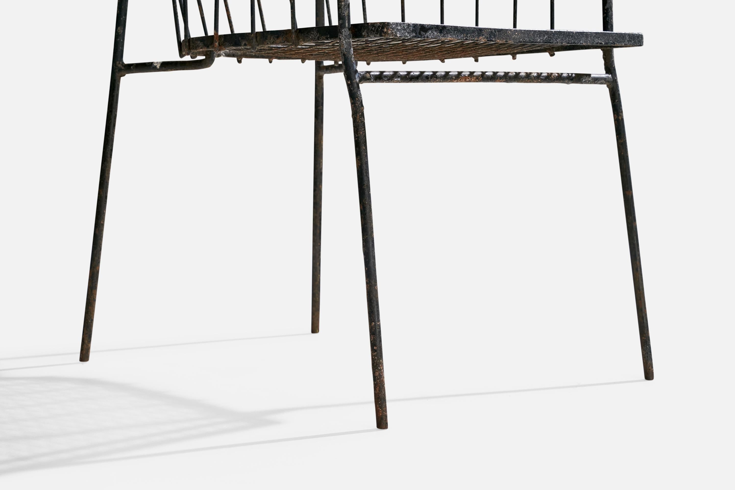 George Nelson, Armchairs, Iron, USA, 1950s For Sale 1