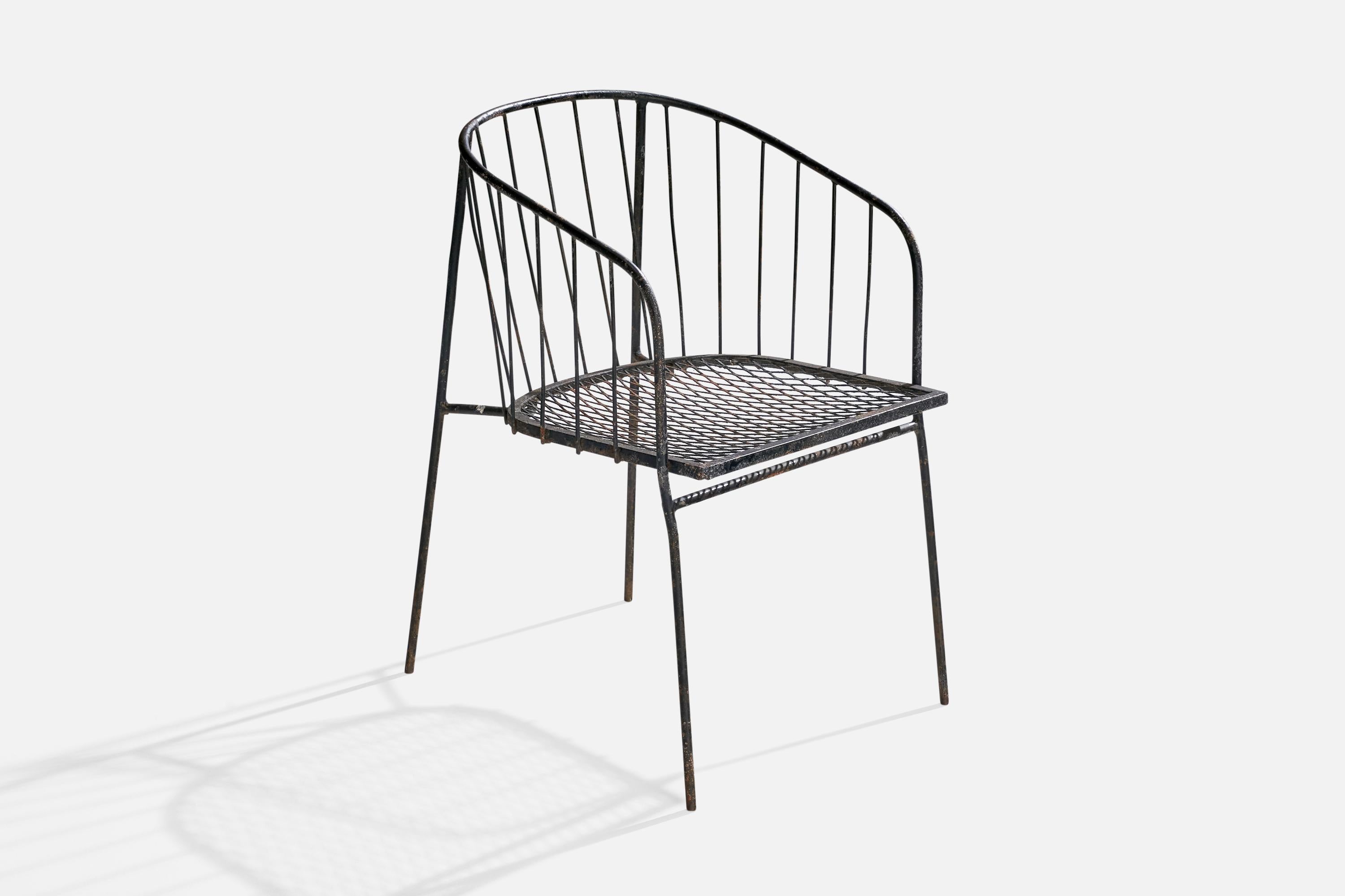 George Nelson, Armchairs, Iron, USA, 1950s For Sale 4