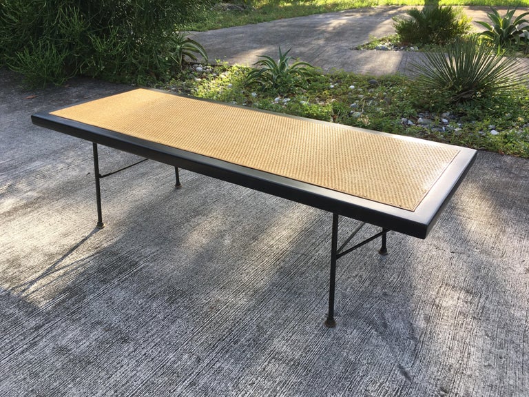 Mid-Century Modern George Nelson & Associates Cane Bench or Coffee Table for Herman Miller For Sale