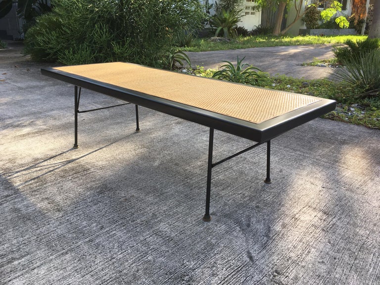 George Nelson & Associates Cane Bench or Coffee Table for Herman Miller In Good Condition For Sale In Opa Locka, FL