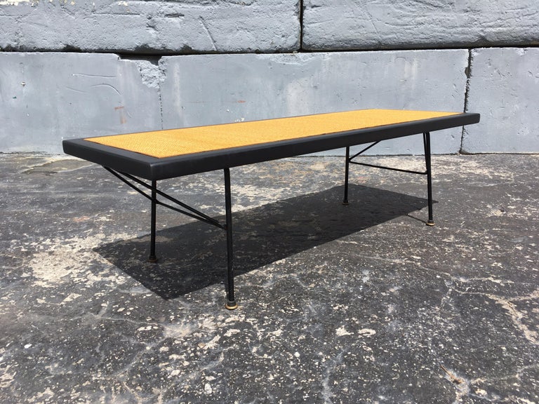 Metal George Nelson & Associates Cane Bench or Coffee Table for Herman Miller For Sale