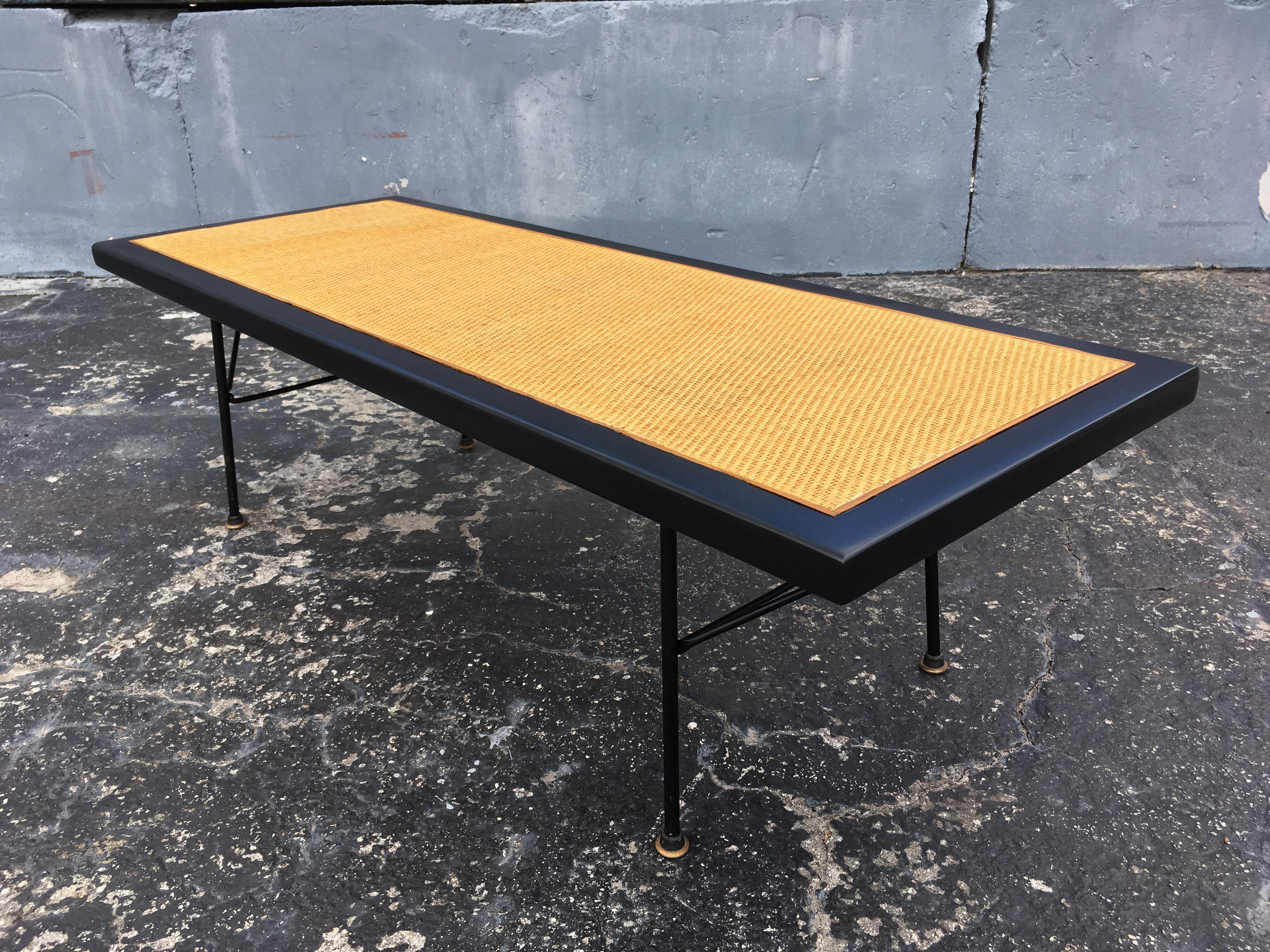 George Nelson & Associates Cane Bench or Coffee Table for Herman Miller In Good Condition In Miami, FL
