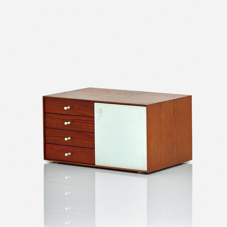 Walnut George Nelson & Associates for Herman Miller Cabinet Model 5211 For Sale