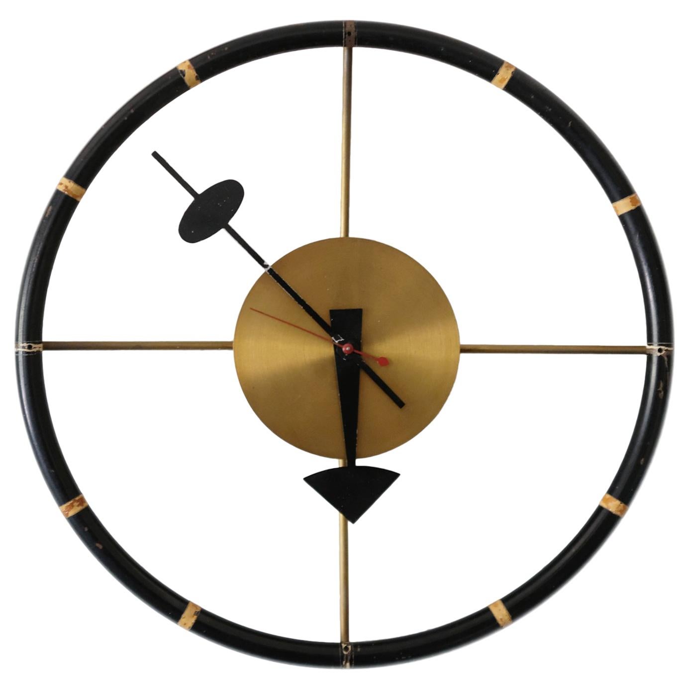 George Nelson Associates for Howard Miller Steering Wheel Clock, 1949 For Sale
