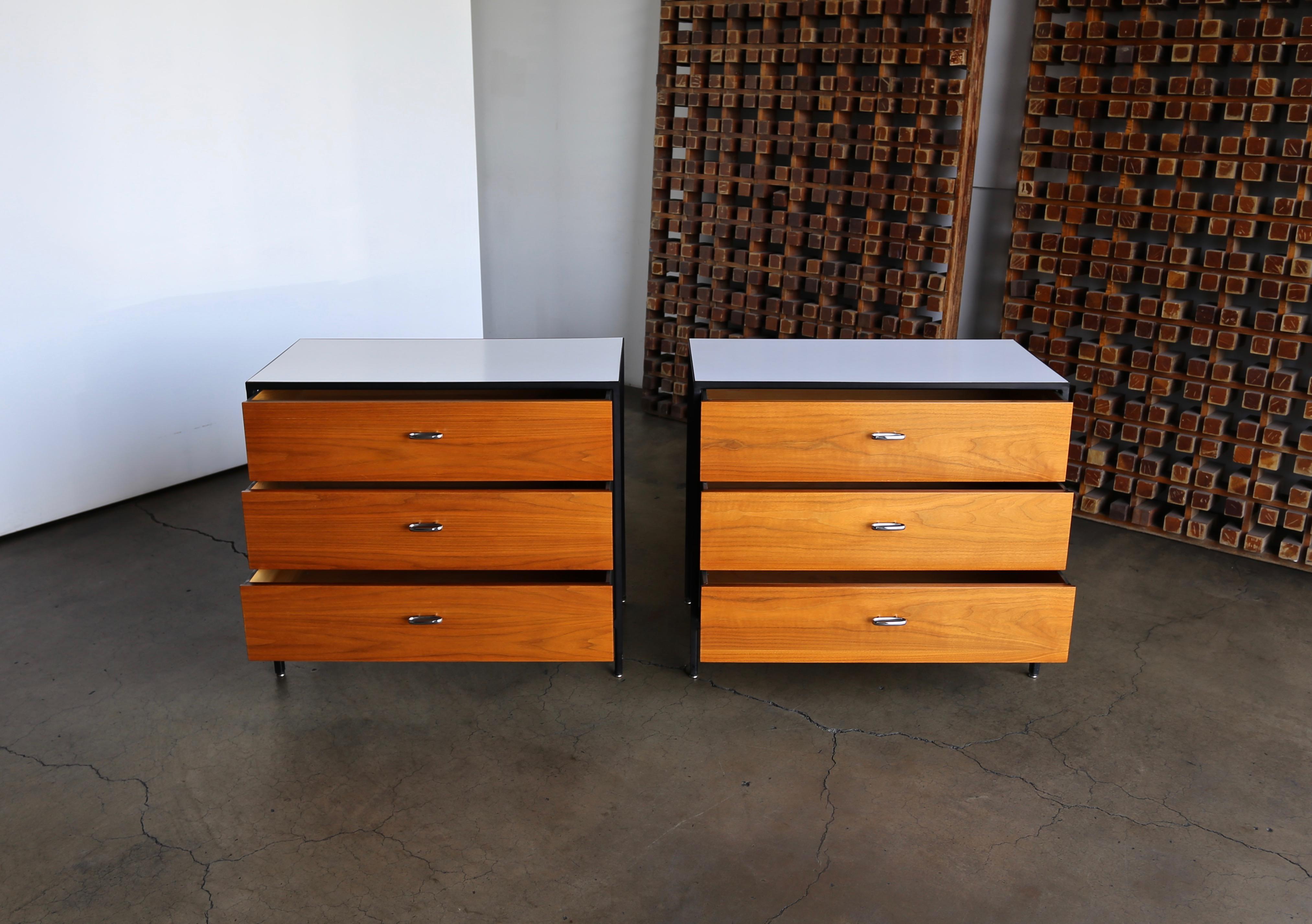 American George Nelson & Associates Steel Frame Chests for Herman Miller, circa 1955