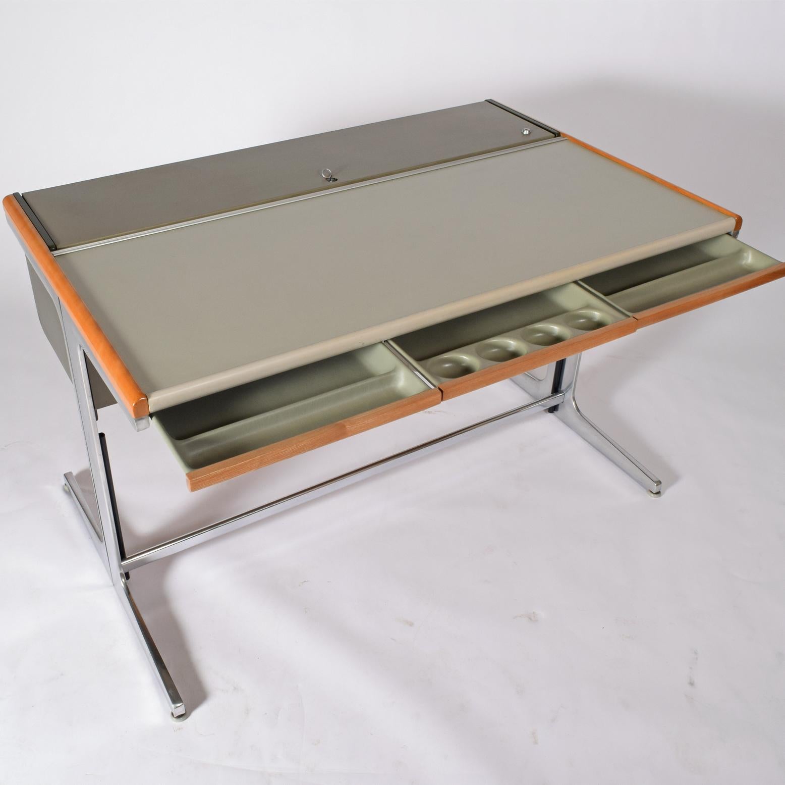 Aluminum George Nelson Auction Office Desk #64902 for Herman Miller