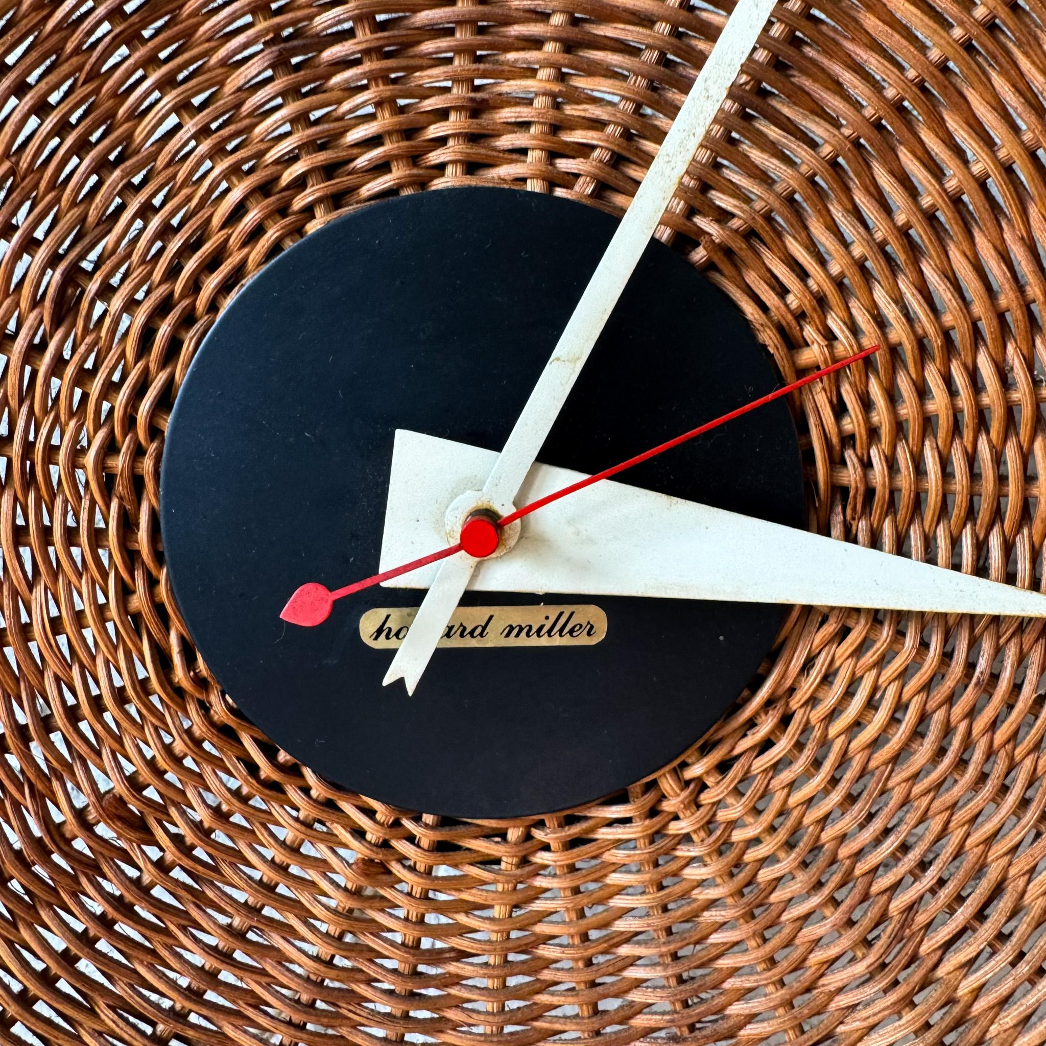 Enameled George Nelson Basket Clock, model 2215 For Sale