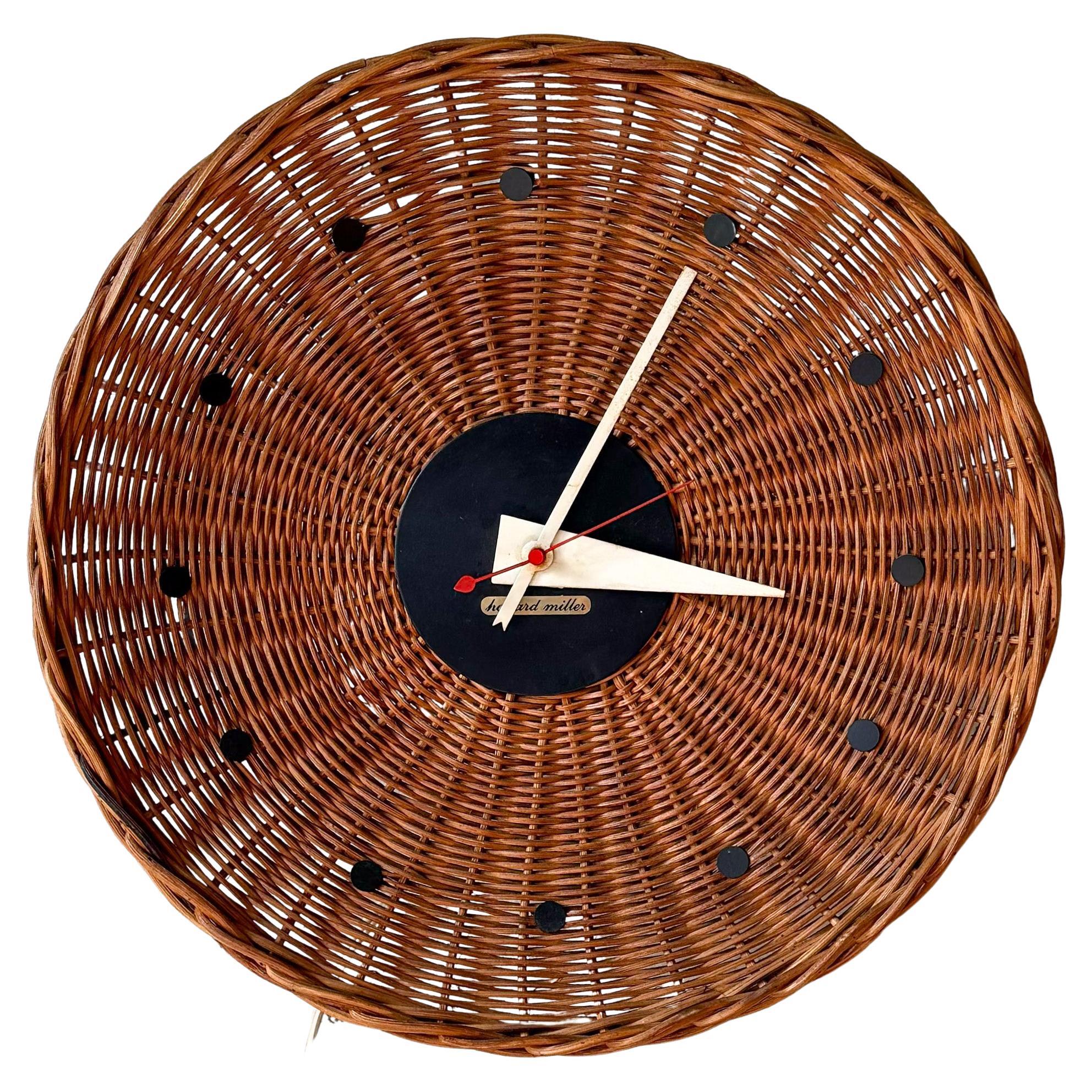 George Nelson Basket Clock, model 2215 For Sale