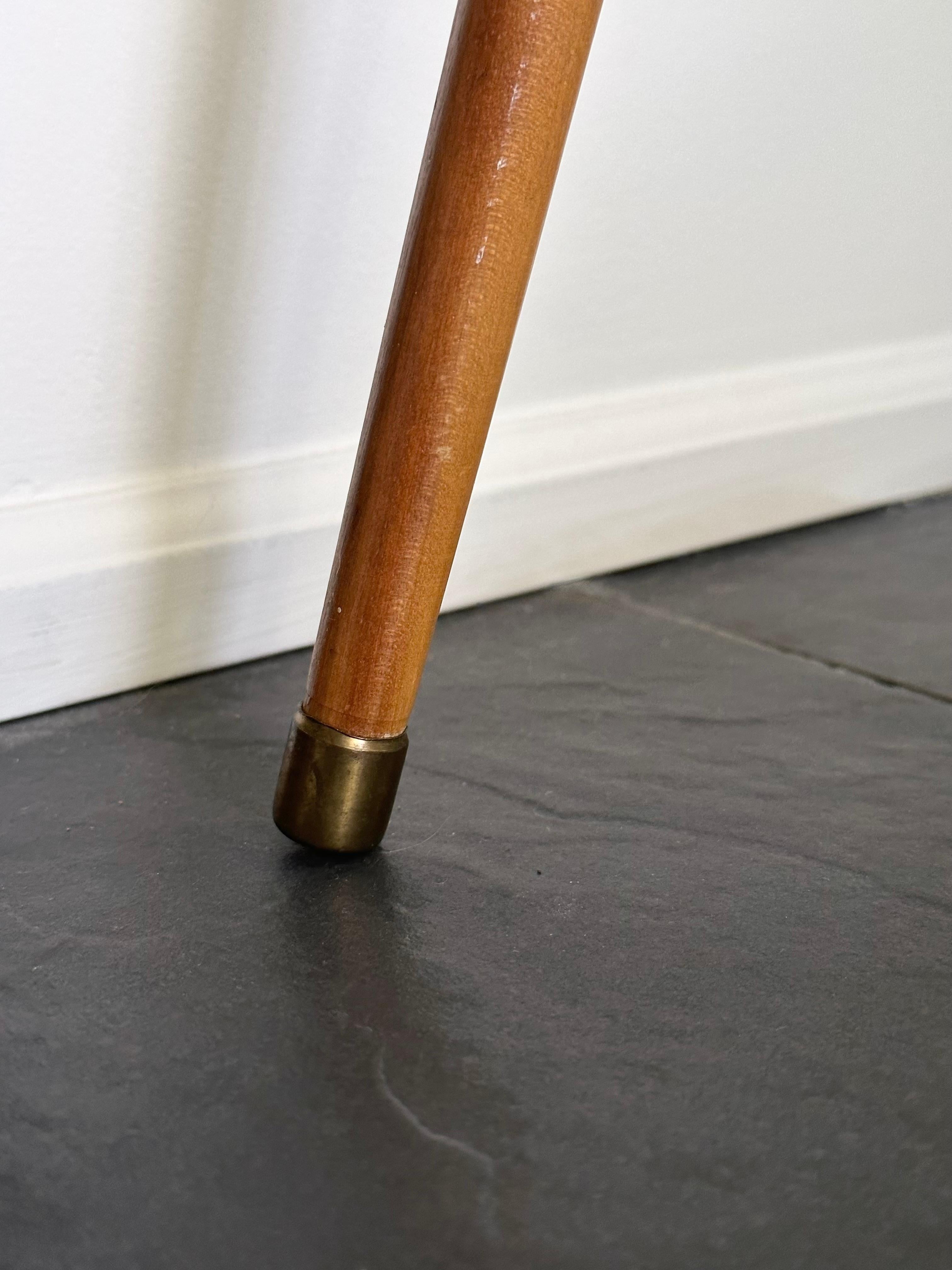 Extremely Rare George Nelson Bubble Floor Lamp Original Birch Tripod Base 1950s For Sale 10