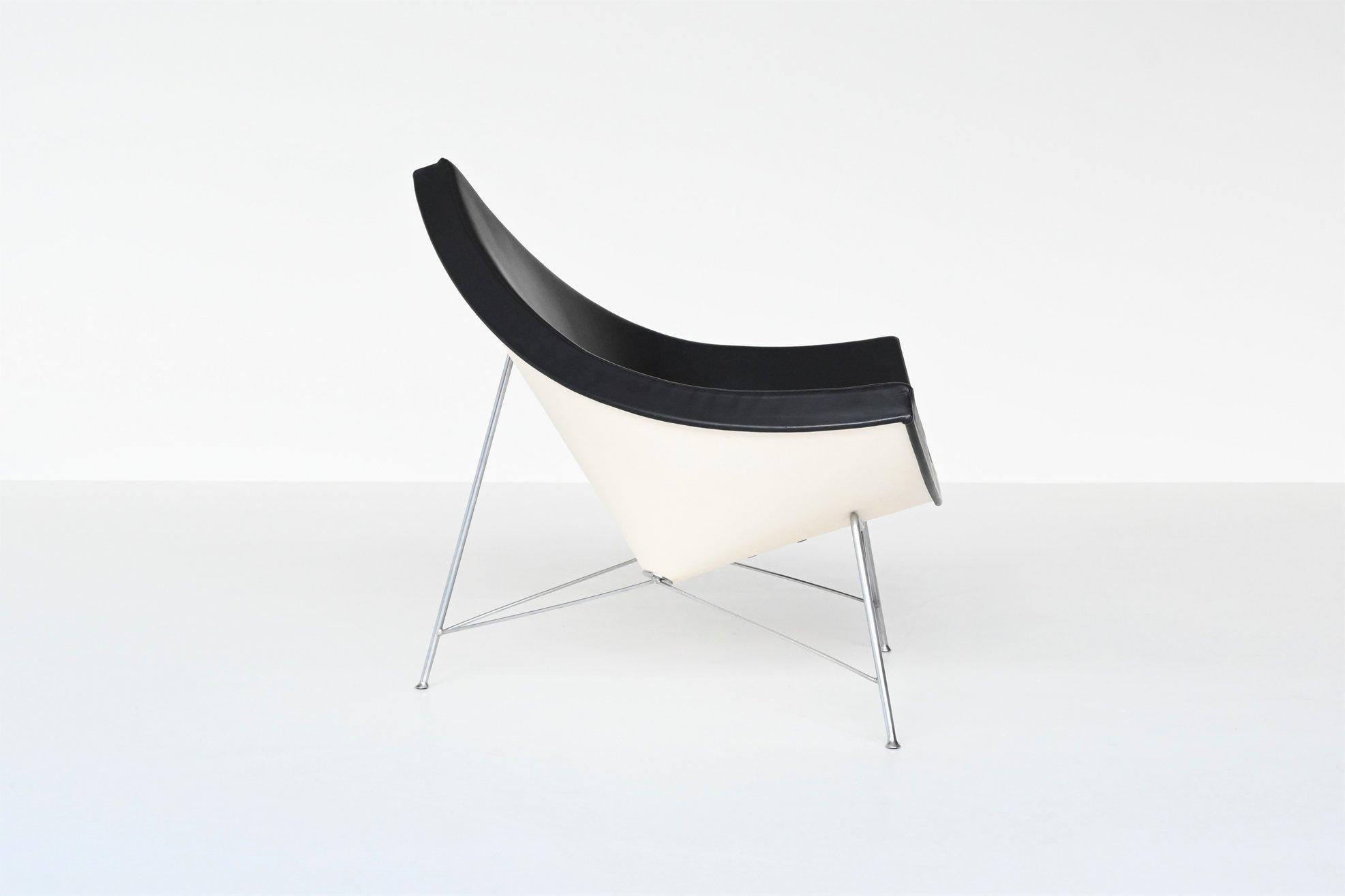 Mid-Century Modern George Nelson Black Coconut Lounge Chair Vitra United States, 1955