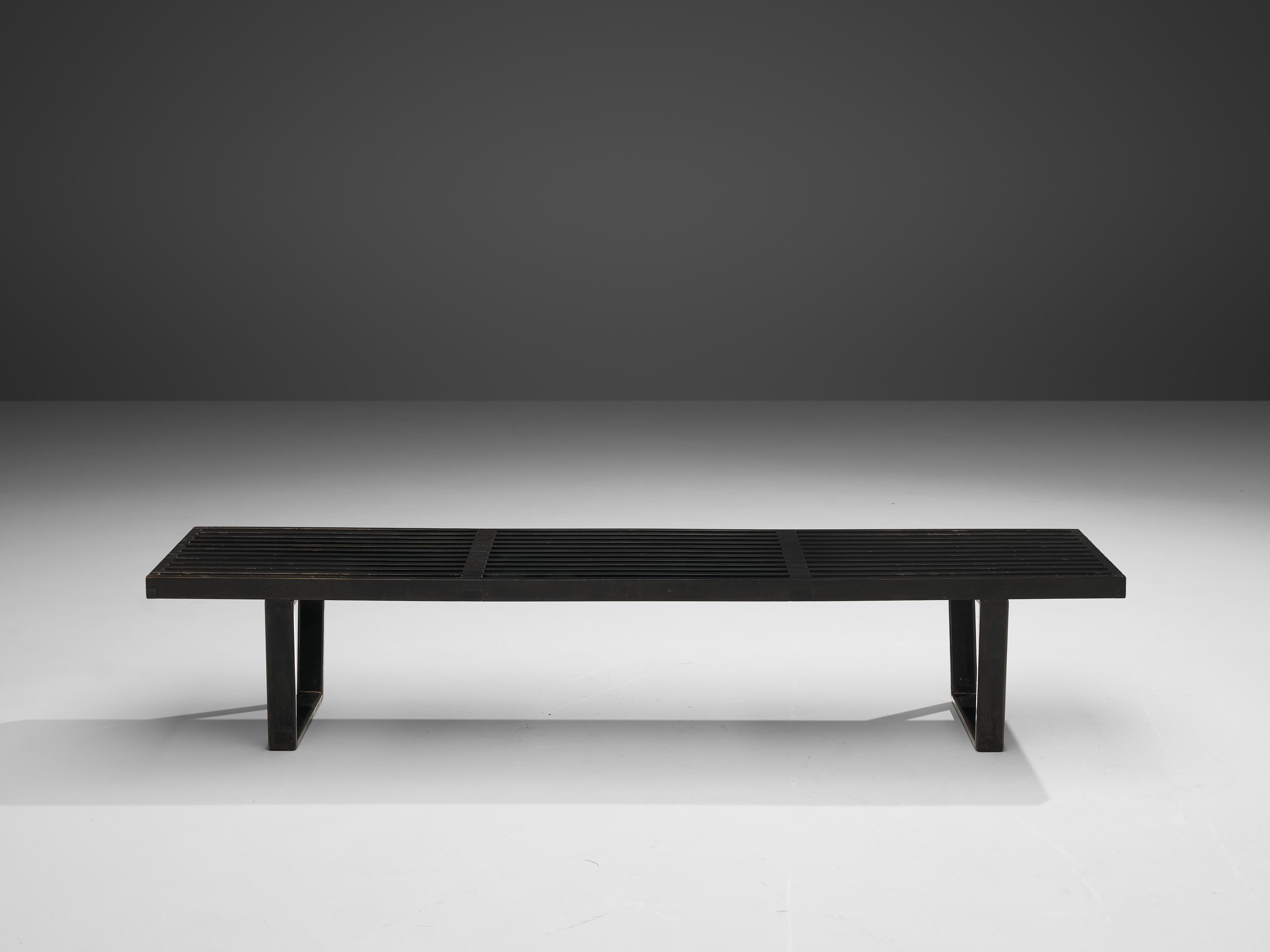 Mid-Century Modern George Nelson Black ‘Platform’ Bench or Side Table