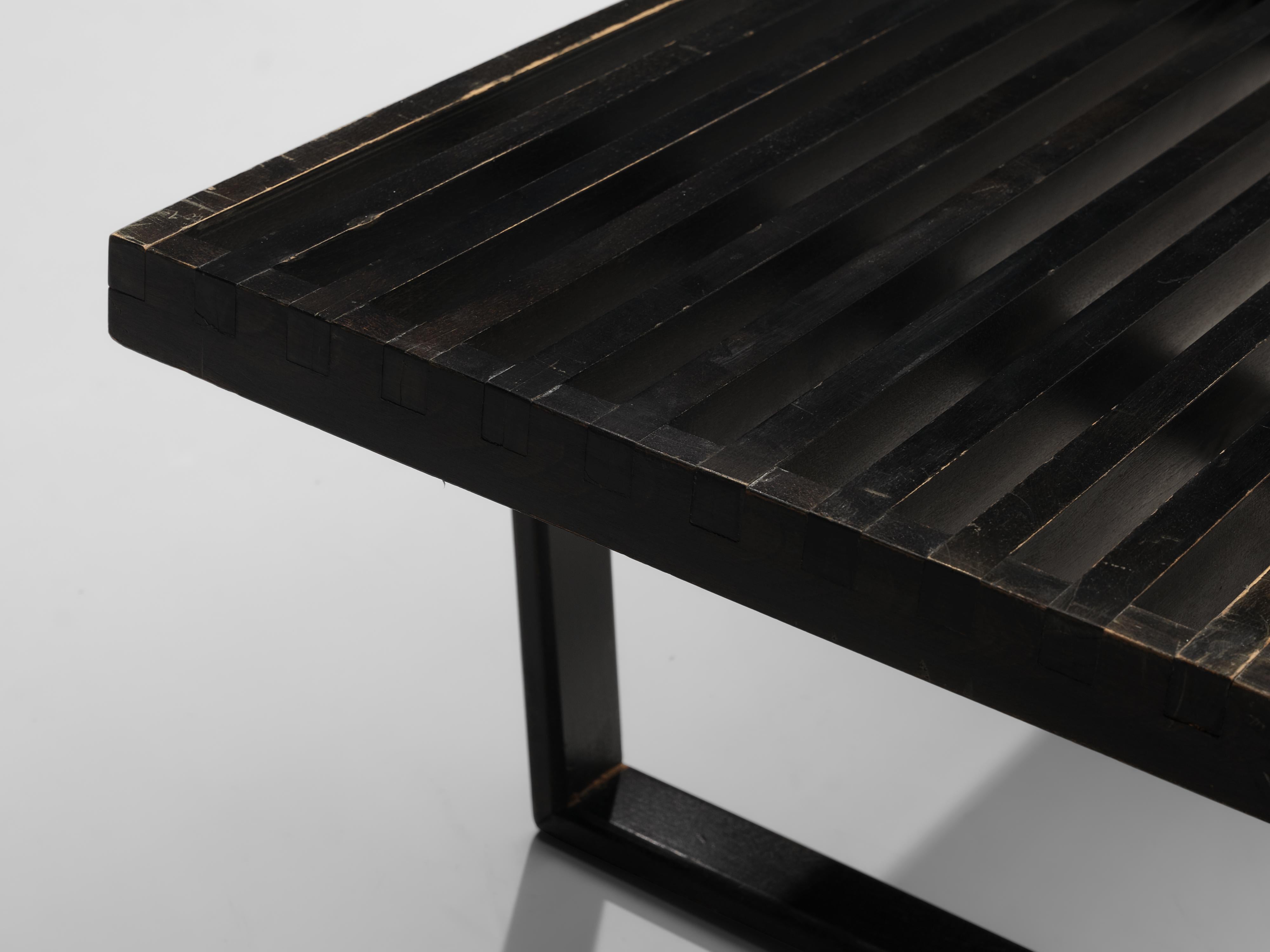 Wood George Nelson Black ‘Platform’ Bench or Side Table