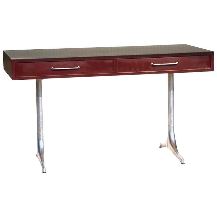 George Nelson by Herman Miller Laminated Aluminum Design 1950s Rare Desk