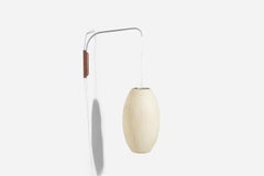 George Nelson, Cigar Wall Sconce, Plastic, Walnut, Nickel, Herman Miller, 1952
