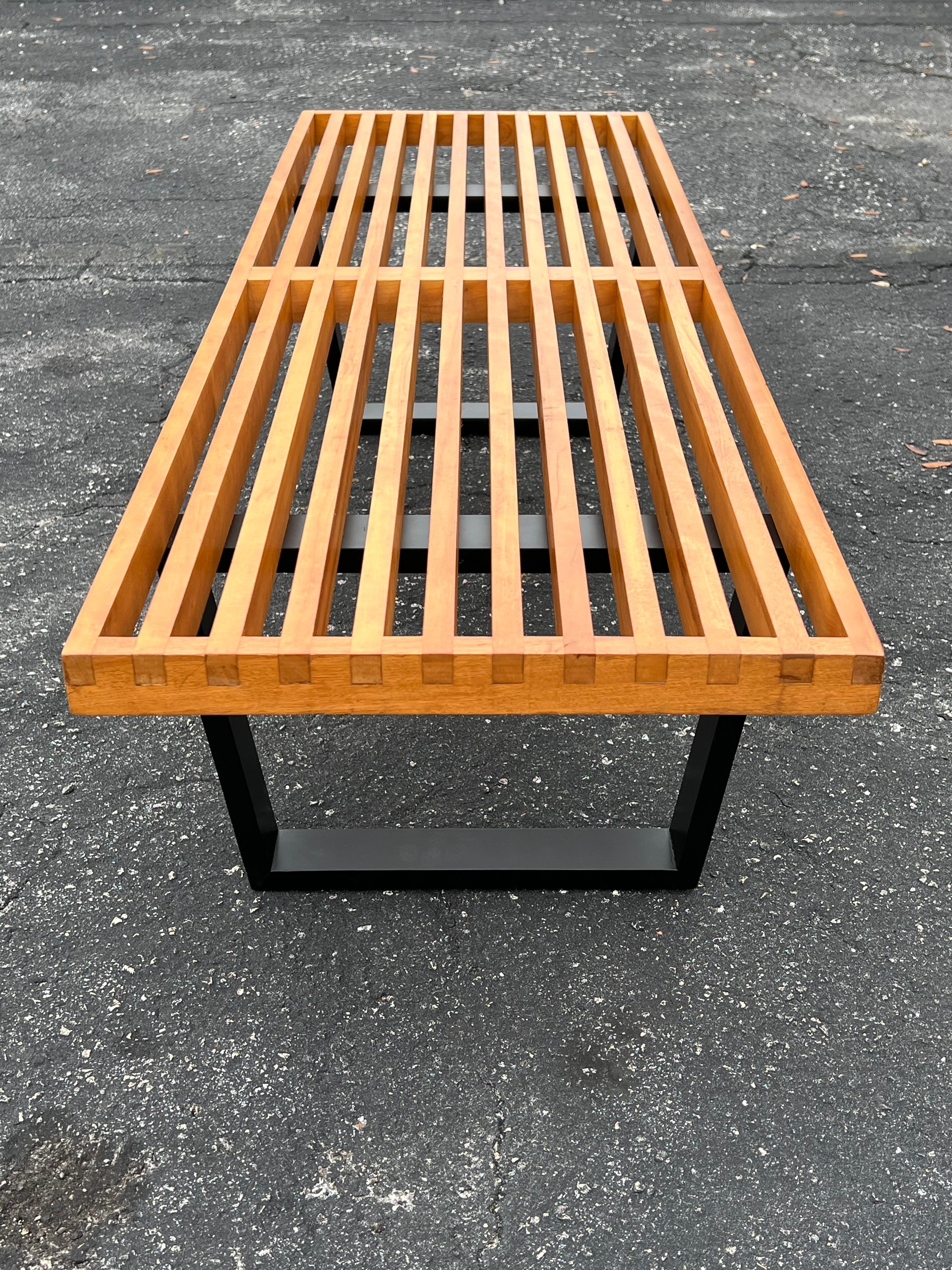 Maple George Nelson Classic Slat Bench 1950's Original