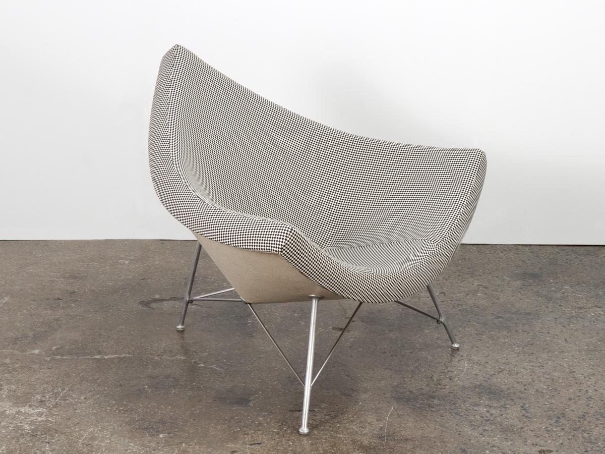 Mid-Century Modern Coconut Chair de George Nelson à motif micro-check Alexander Girard en vente