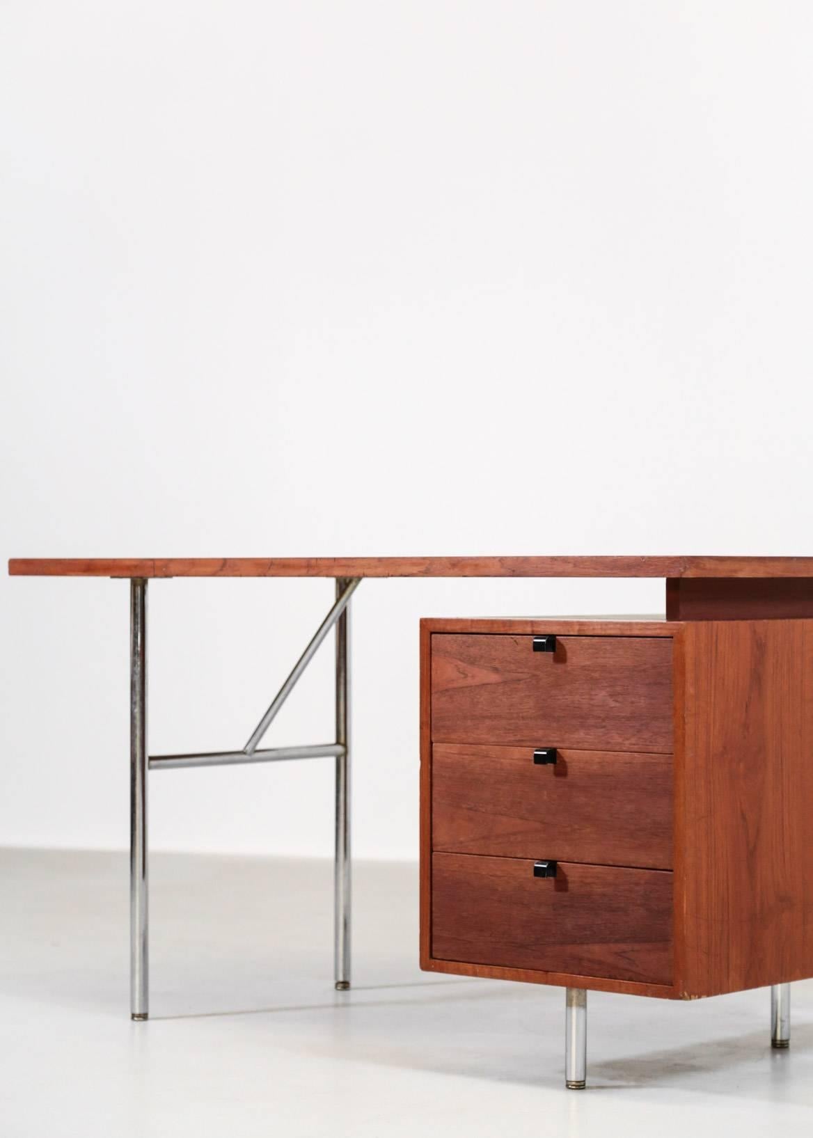 Walnut George Nelson Desk, 1960s, American Design