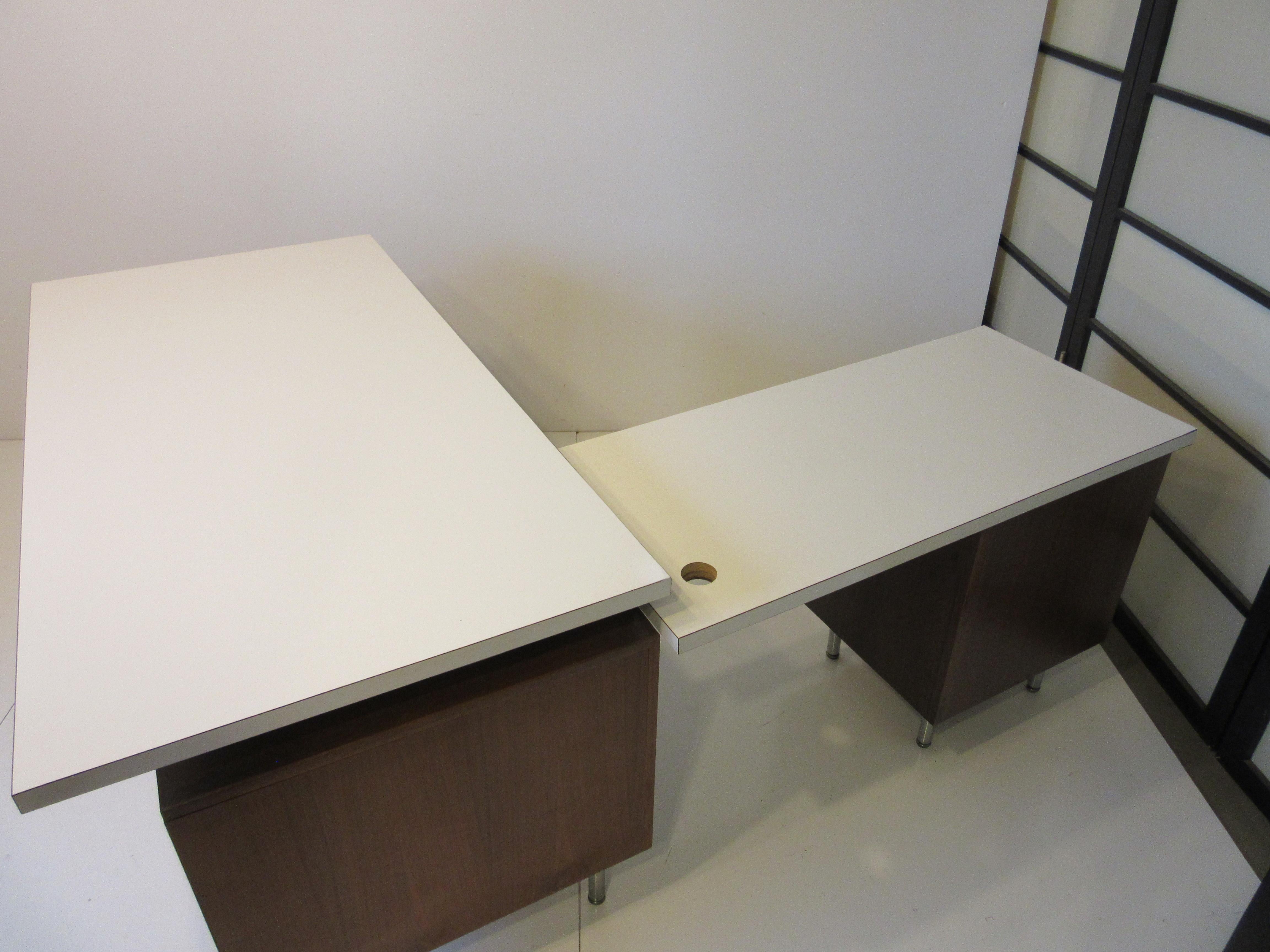 American George Nelson Desk w/ Return for Herman Miller from a Historic Landmark