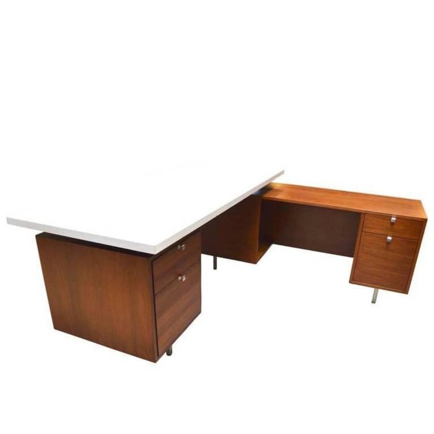 George Nelson Dry Erase Desk With Return For Sale At 1stdibs