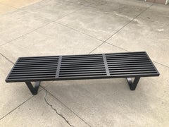 George Nelson Ebony Slat Bench or Coffee Table