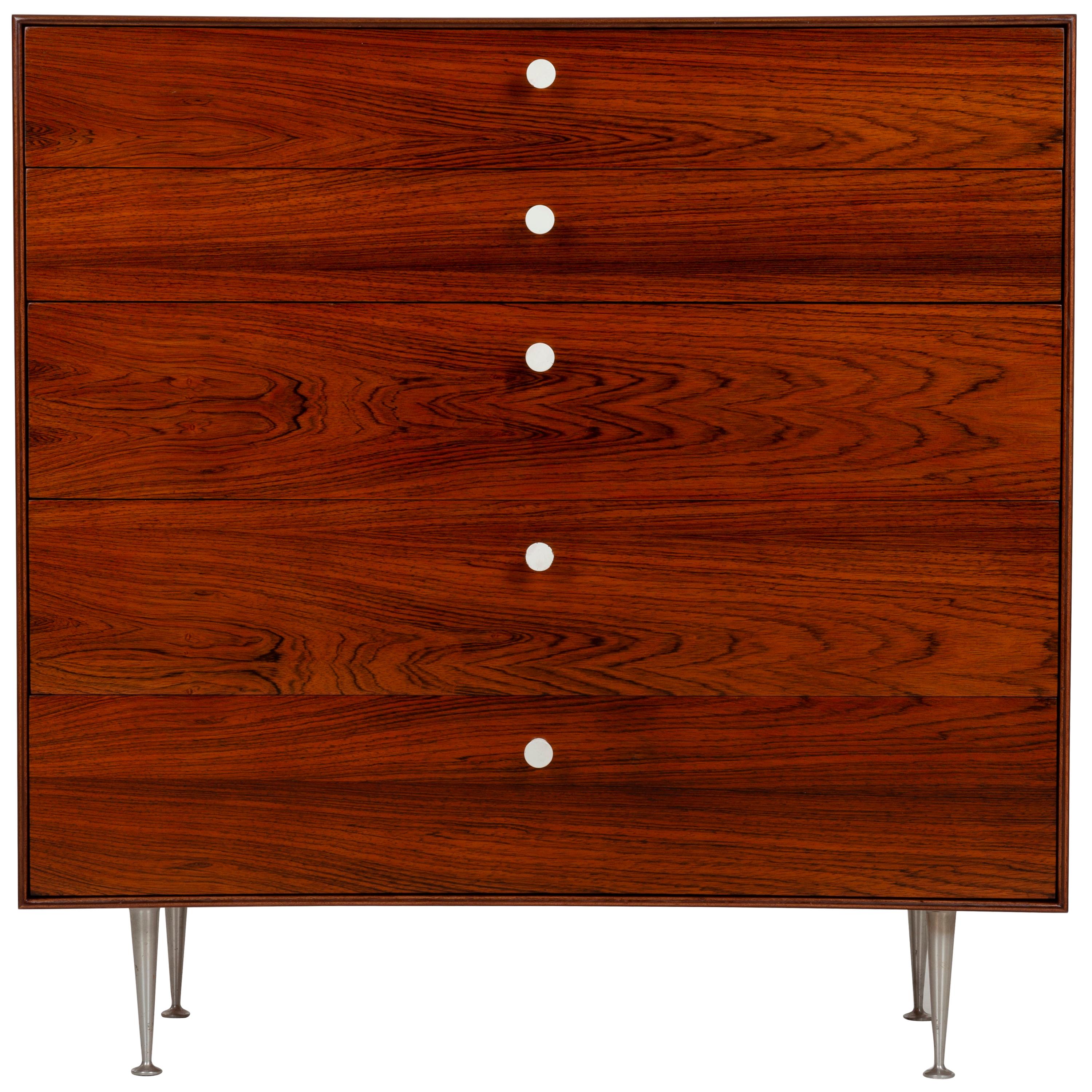 George Nelson Five-Drawer Thin Edge Rosewood Dresser