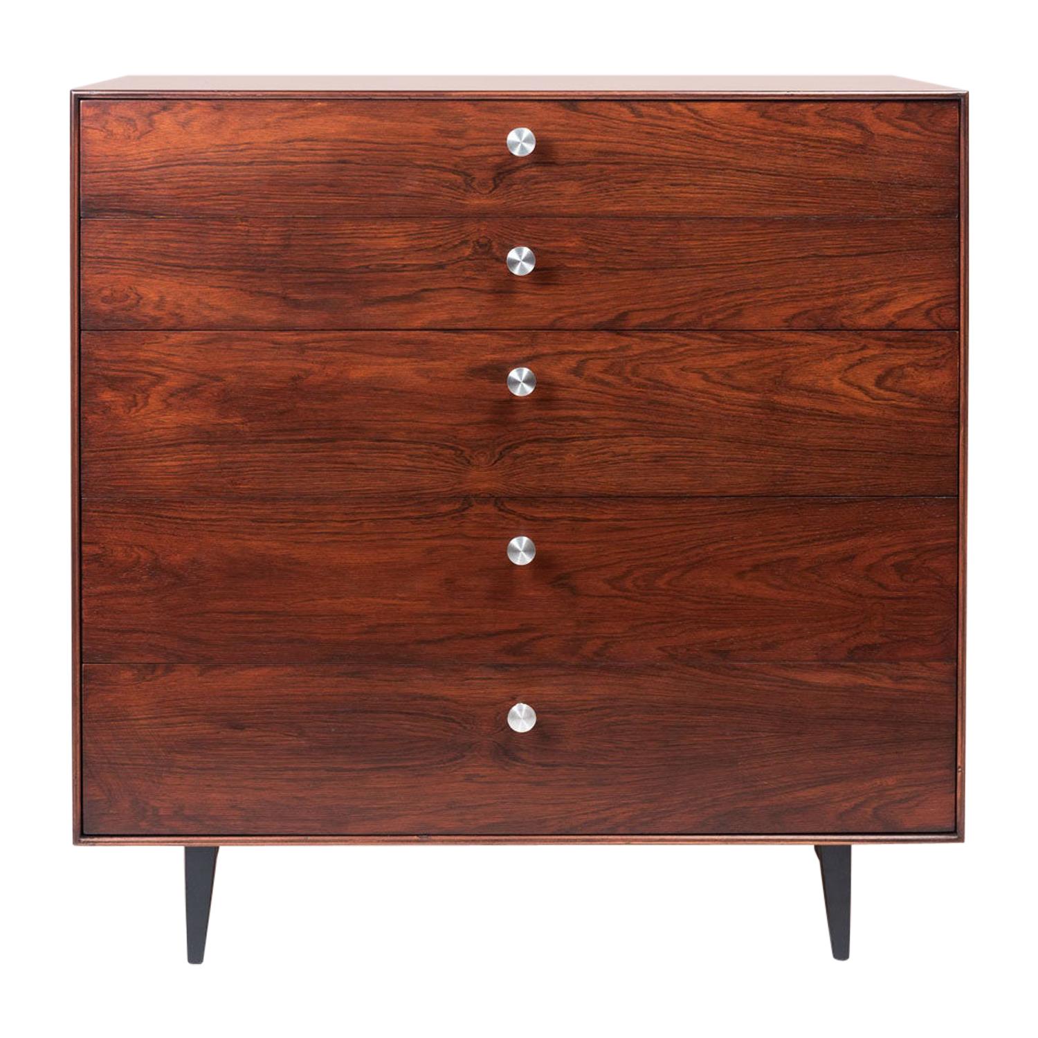 Nelson Ten Drawer Rosewood Thin Edge Dresser at 1stDibs