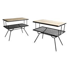 George Nelson for Arbuck Wrought Iron Patio Side Tables