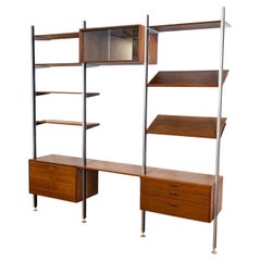 George Nelson for Herman Miller 4 Bay OMNI System Wall Shelving Unit Cabinets
