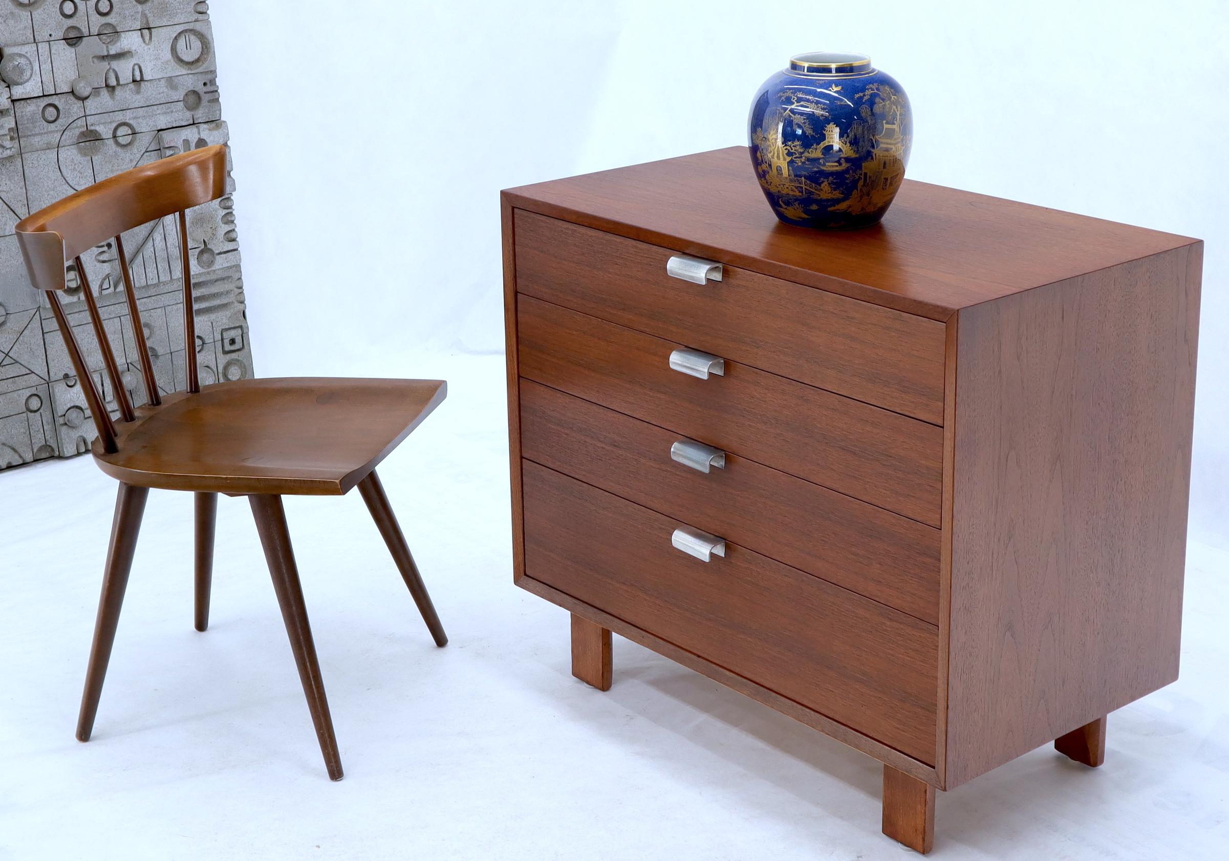 Mid-Century Modern George Nelson for Herman Miller 4 Drawers Walnut Dresser Bachelor Chest Cabinet