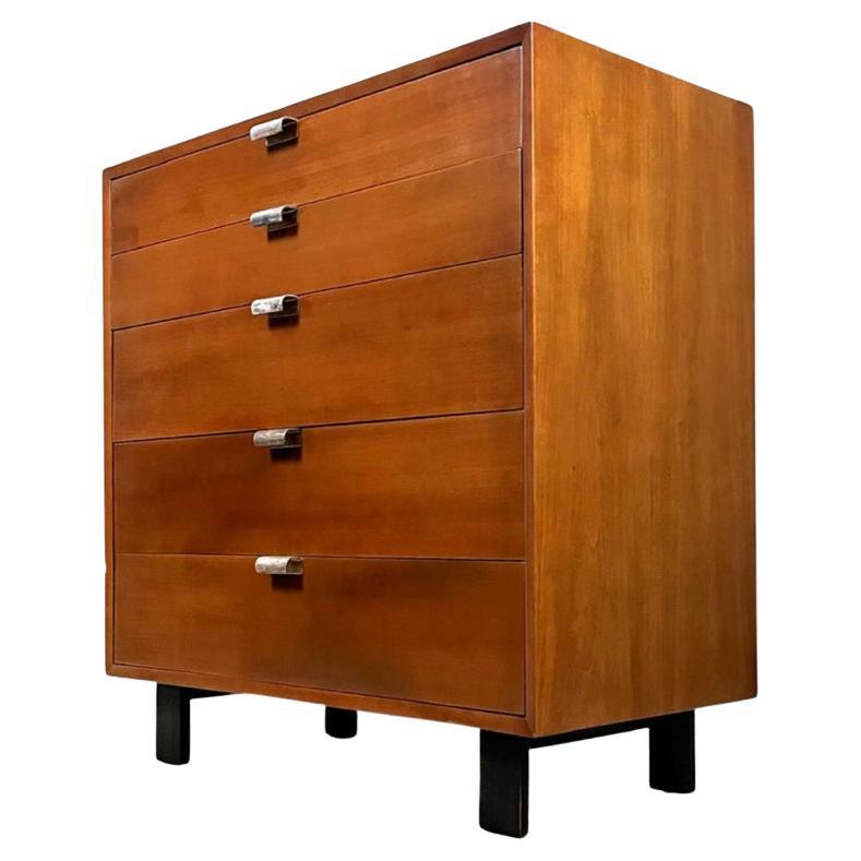 Commode à 5 tiroirs mi-siècle moderne de George Nelson pour Herman Miller, vers les années 1950