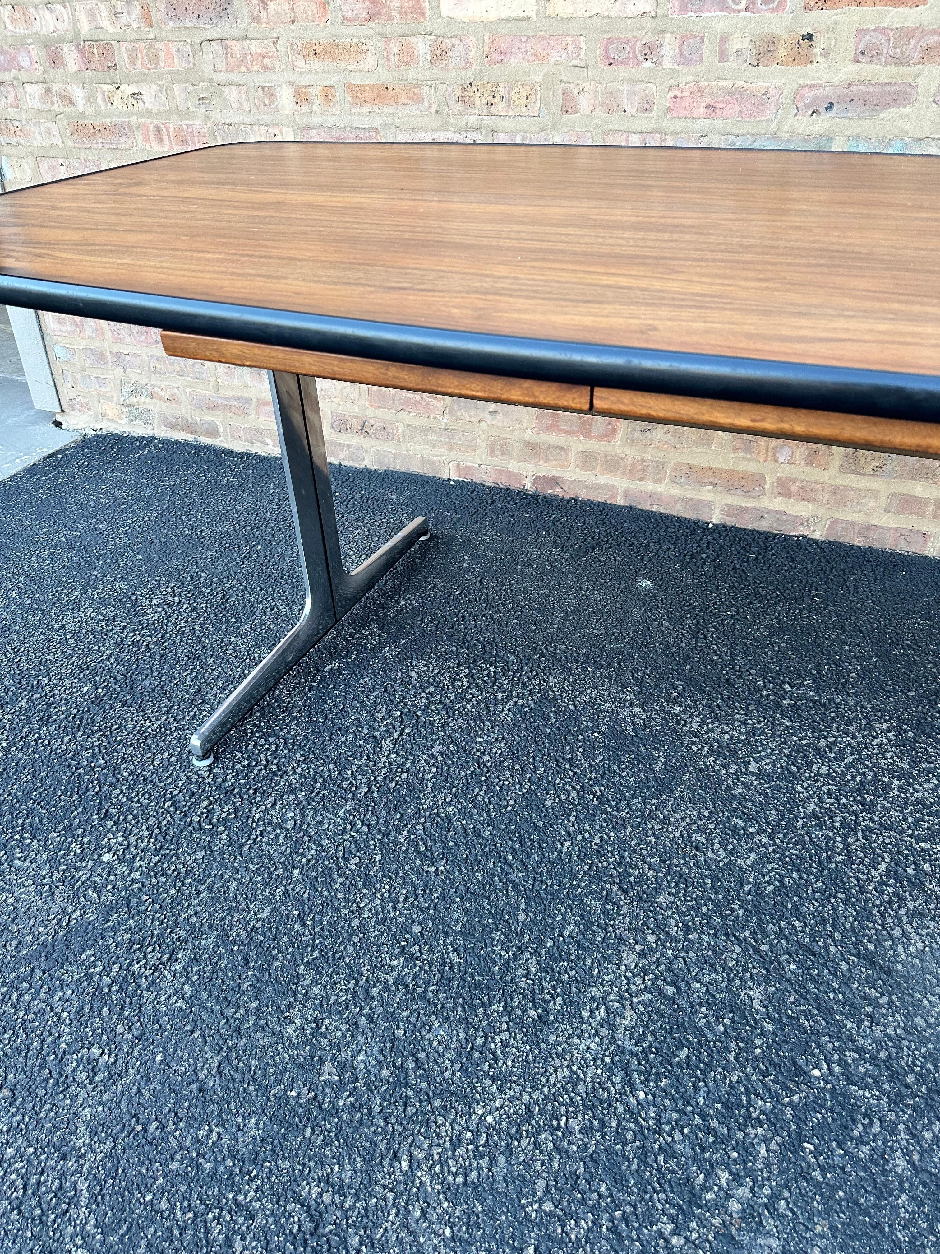 Walnut George Nelson for Herman Miller Action Office Table or Desk For Sale