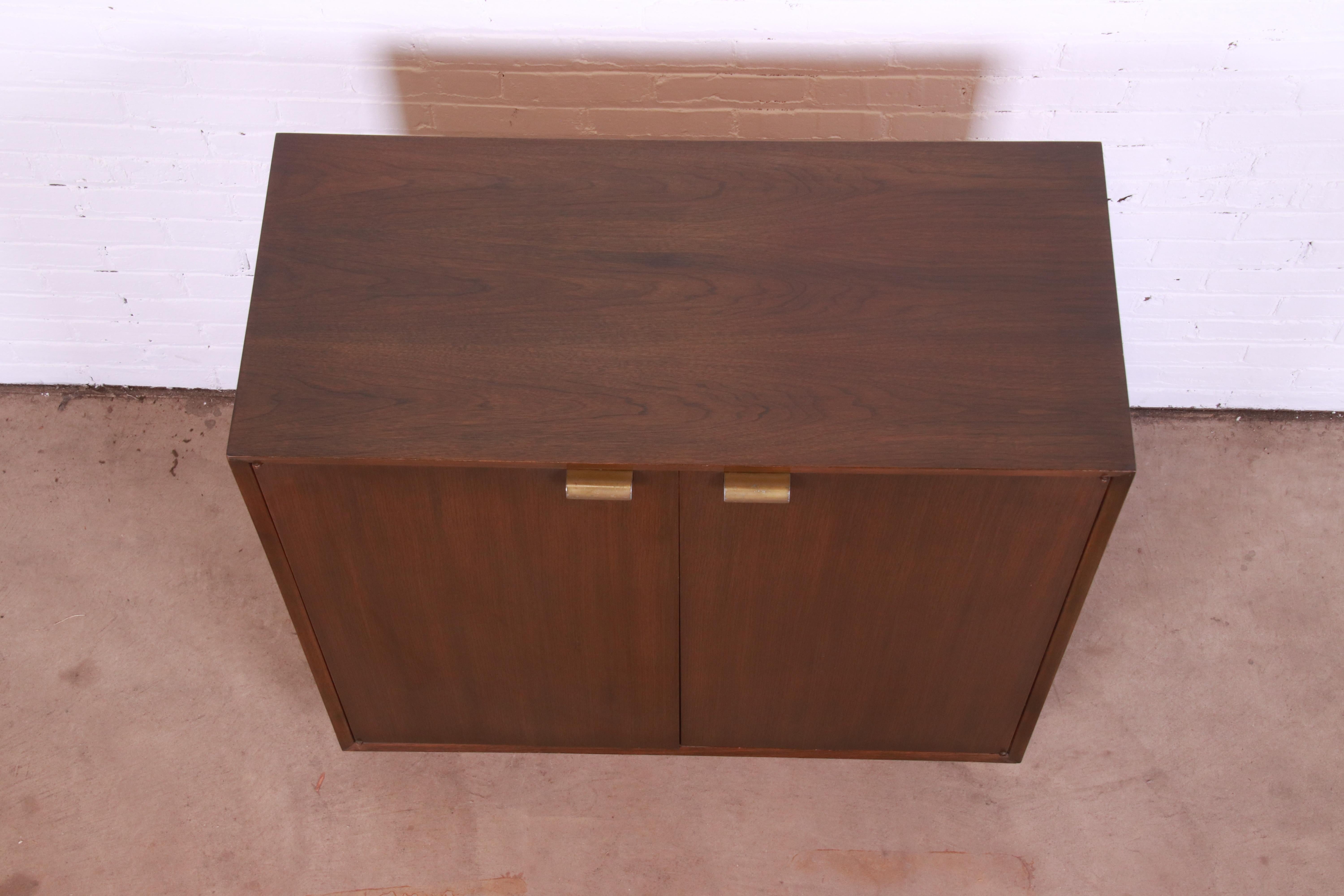 George Nelson for Herman Miller Basic Cabinet Series Walnut Bar Cabinet, 1950s 3