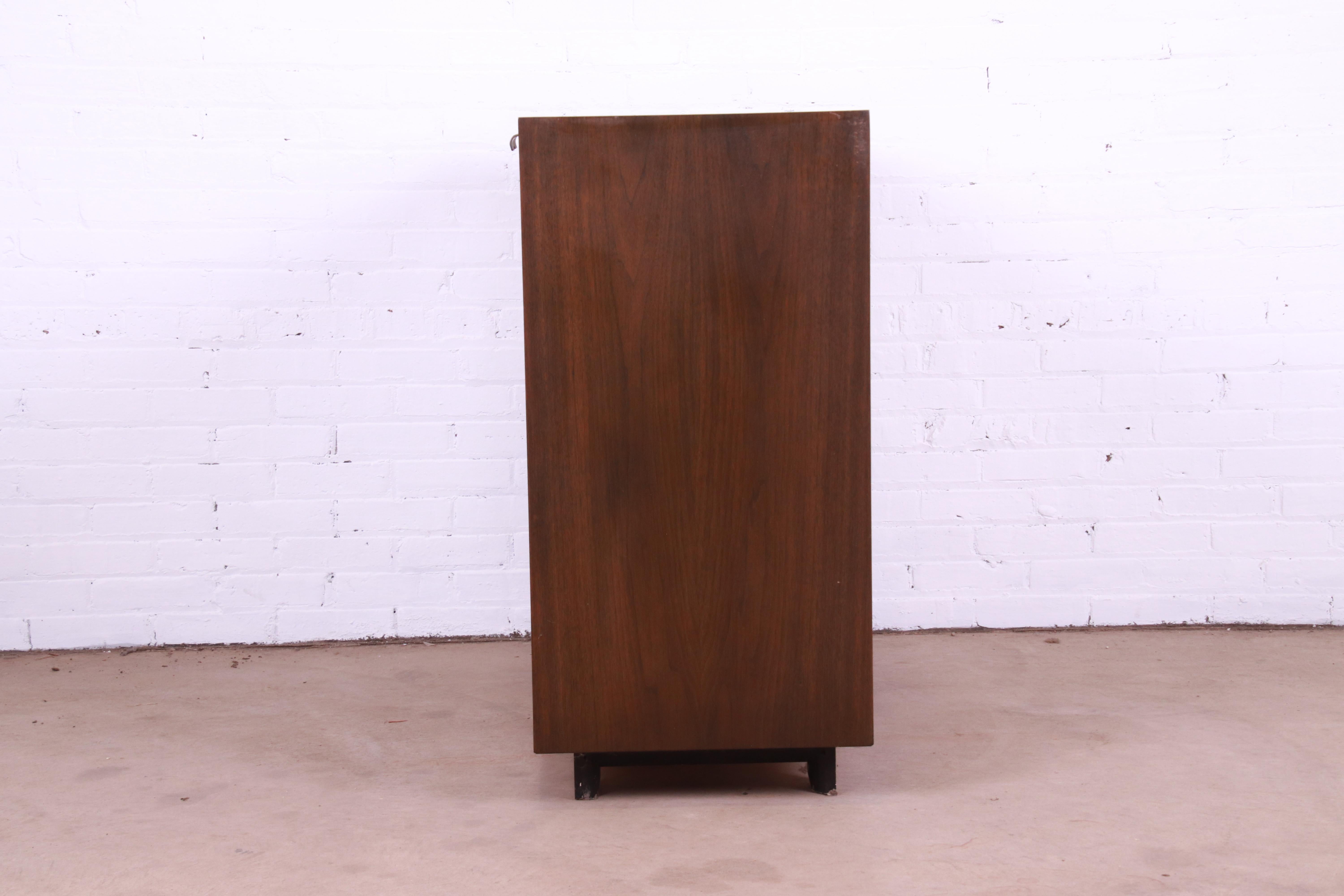 George Nelson for Herman Miller Basic Cabinet Series Walnut Bar Cabinet, 1950s 4