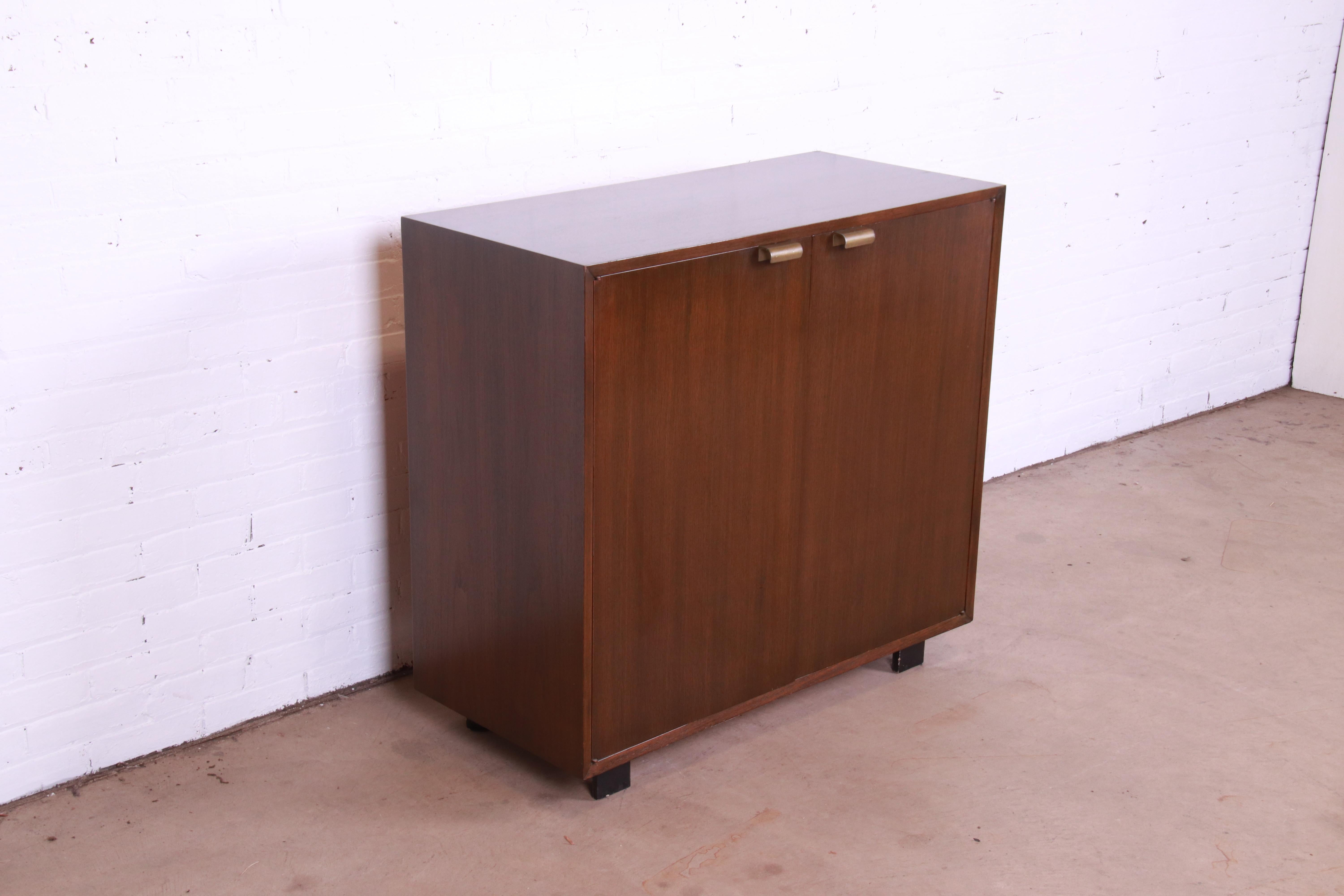 Mid-20th Century George Nelson for Herman Miller Basic Cabinet Series Walnut Bar Cabinet, 1950s