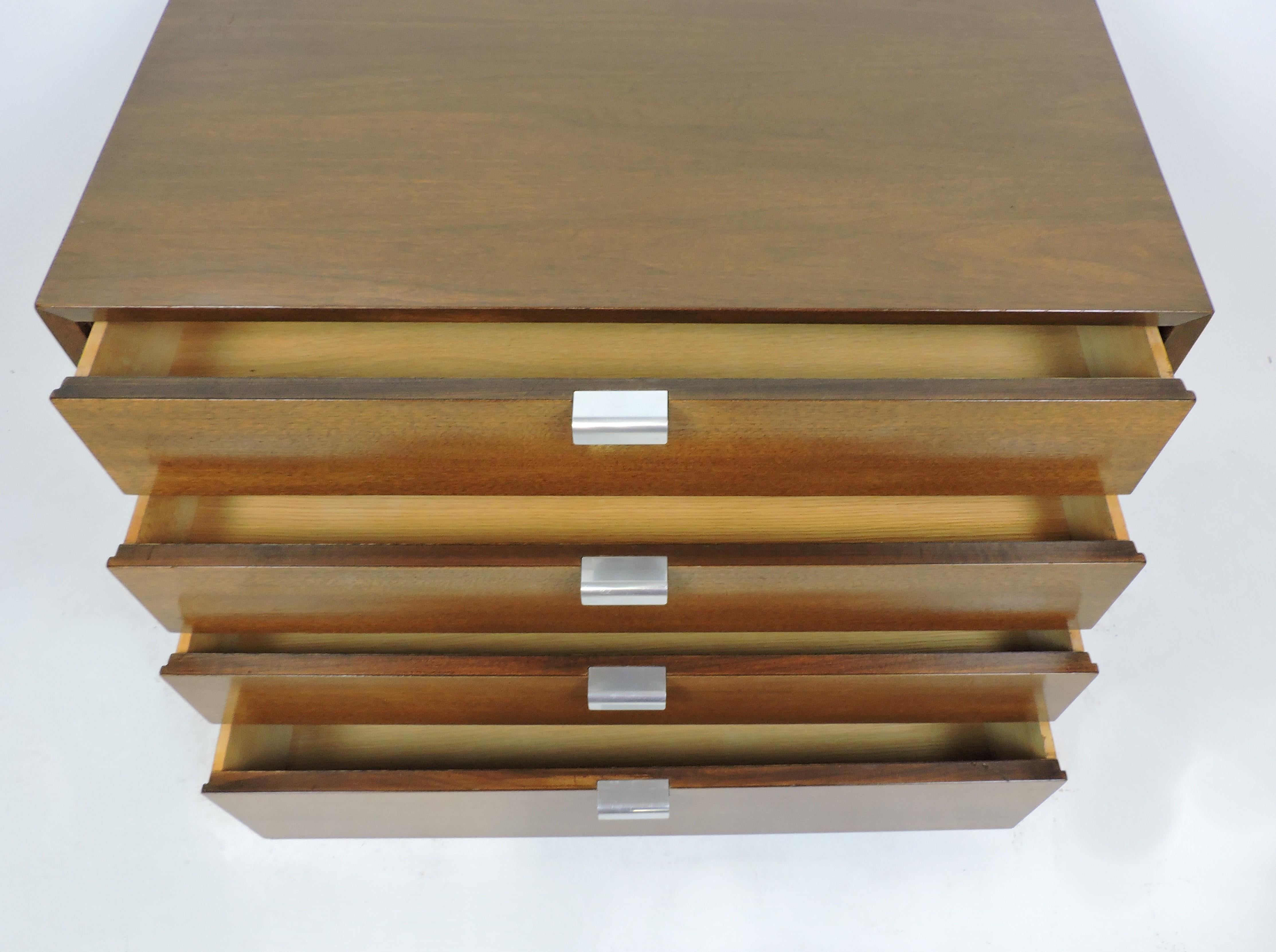Mid-Century Modern George Nelson for Herman Miller Basic Series Walnut Cabinet Chest of Drawers