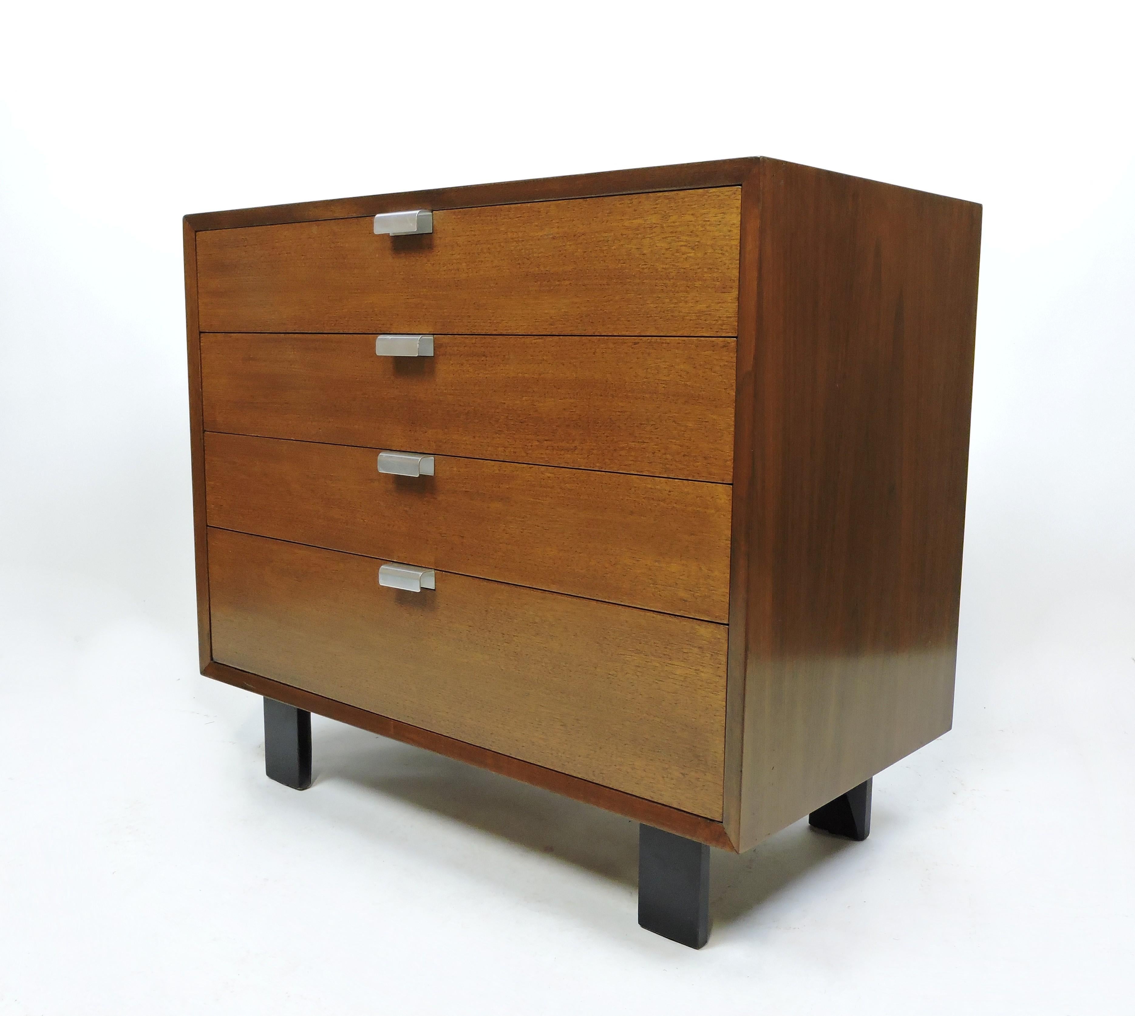 American George Nelson for Herman Miller Basic Series Walnut Cabinet Chest of Drawers