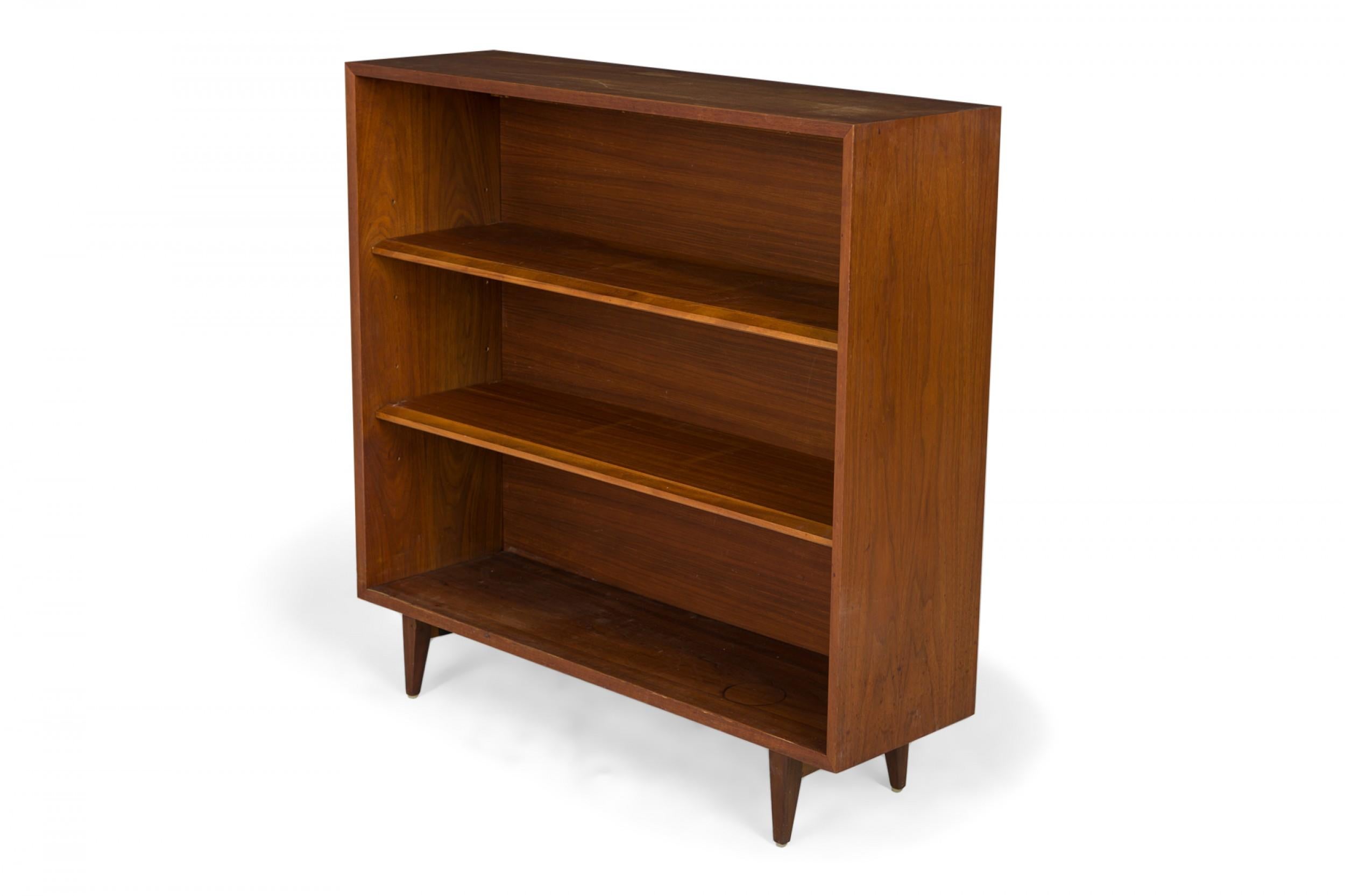 Mid-Century Modern George Nelson for Herman Miller BCS Basic Two Shelf Walnut Veneer Bookshelf For Sale