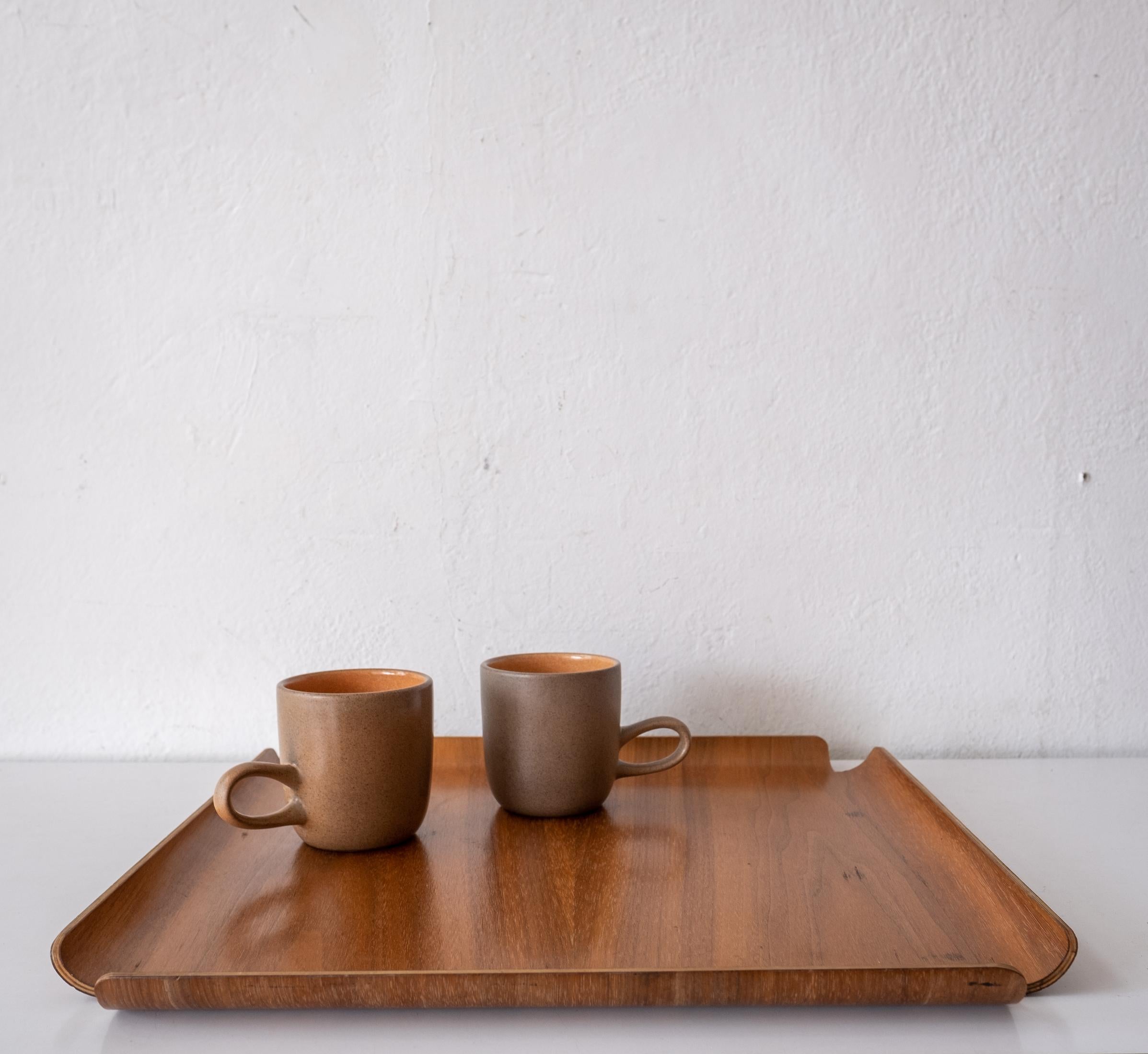 George Nelson for Herman MIller walnut bent plywood tray from the 1950s.