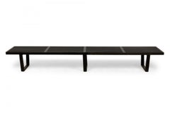 George Nelson for Herman Miller Black Finished Wooden Platform Slat Bench