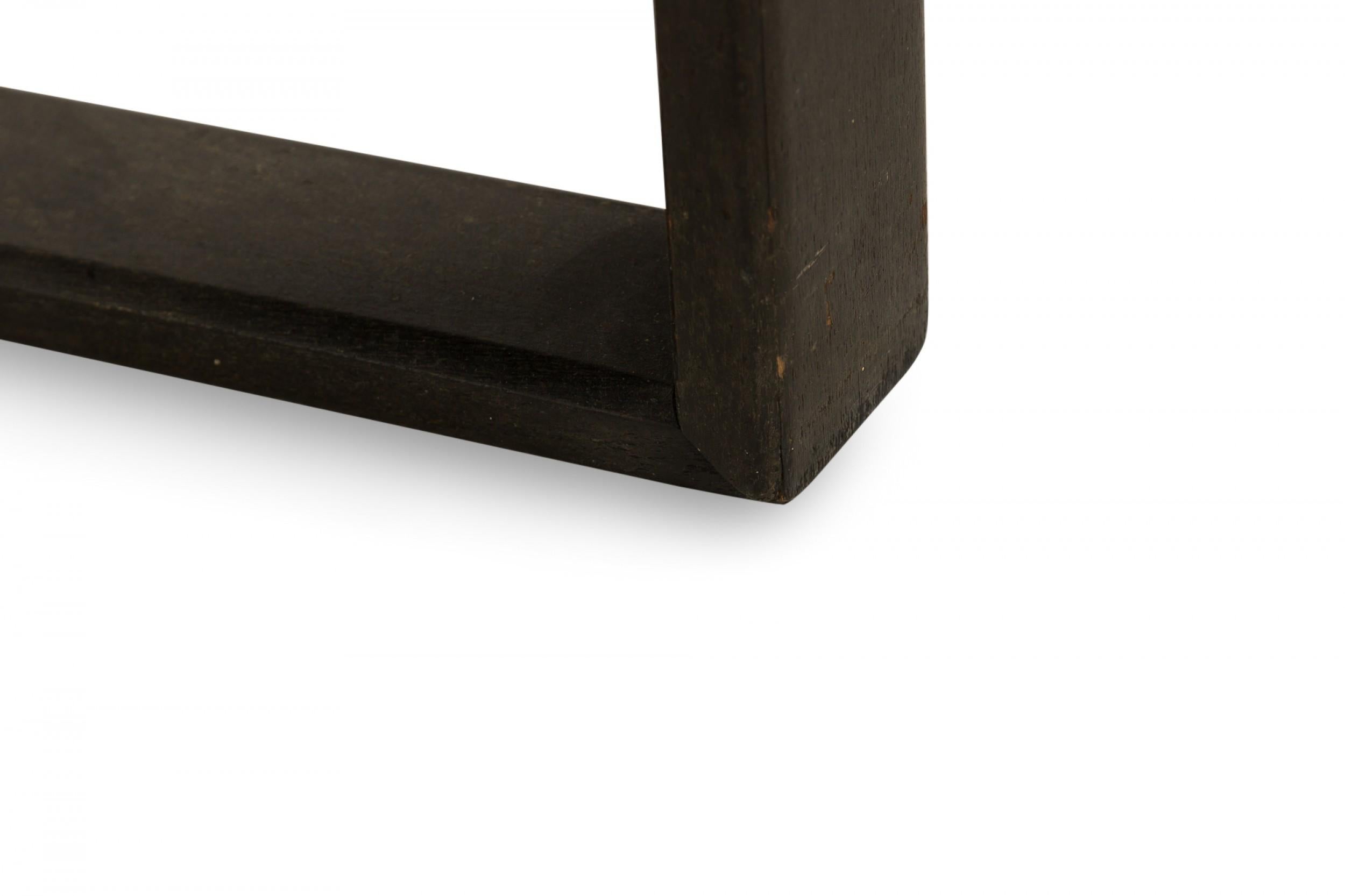 Dipinto a mano George Nelson per Herman Miller Panca a doghe con piattaforma in legno con finitura nera in vendita