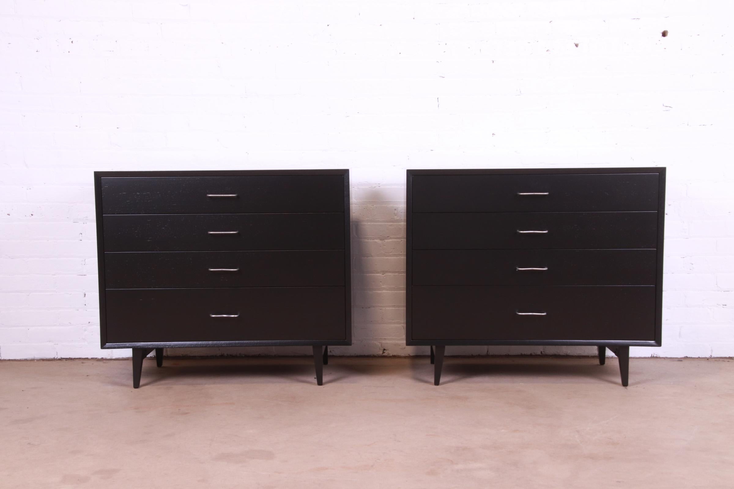 George Nelson for Herman Miller Black Lacquered Dresser Chest, Newly Refinished 9
