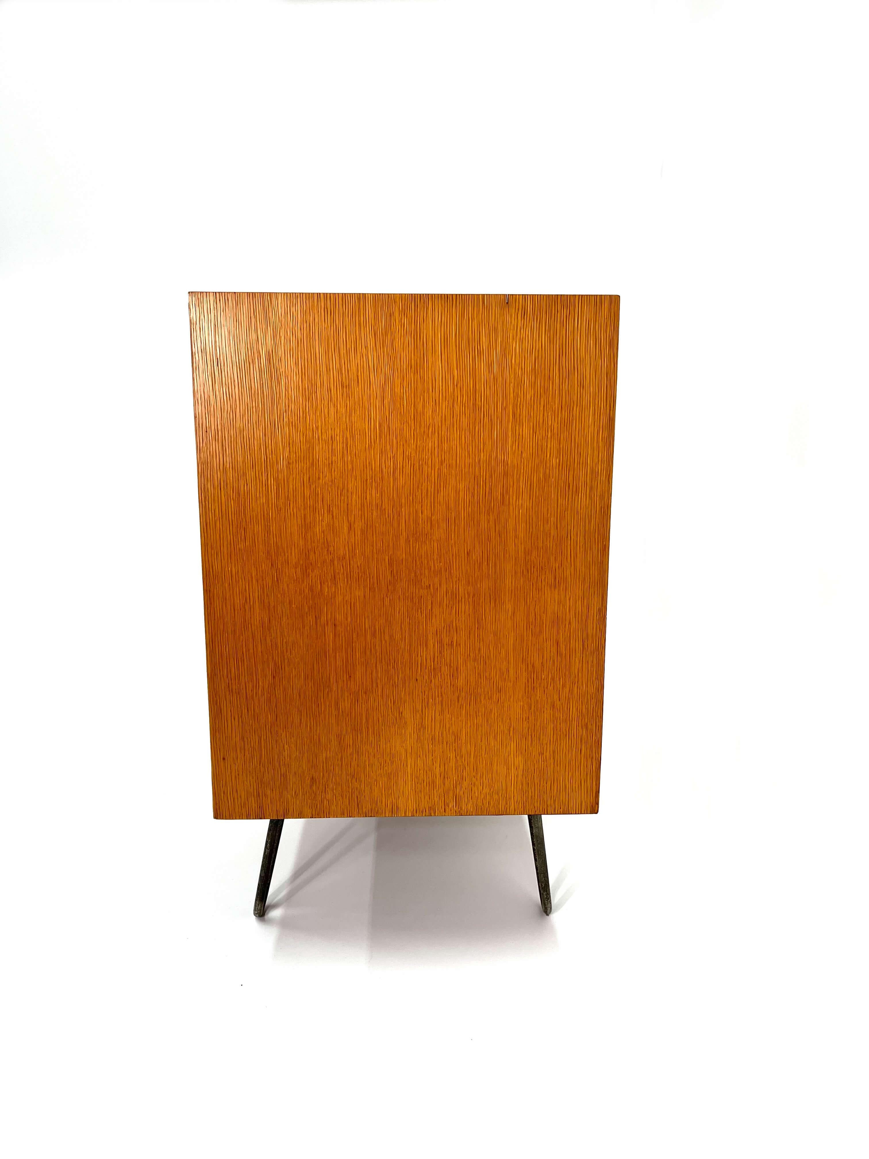 George Nelson for Herman Miller Cabinet - Green Lacquered doors & Hair Pin Legs 5