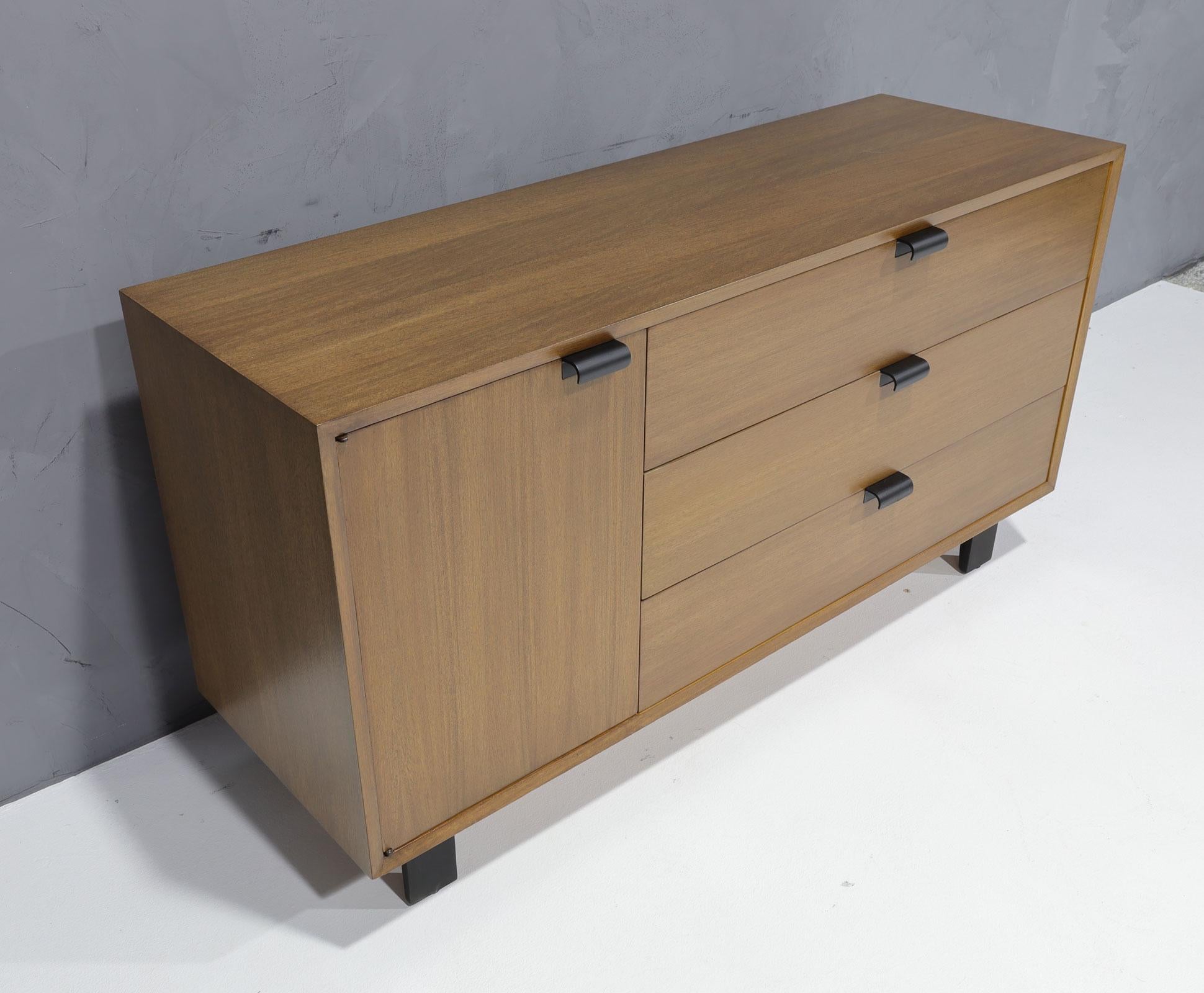 Mid-Century Modern George Nelson for Herman Miller Chest in Walnut with Shelving For Sale