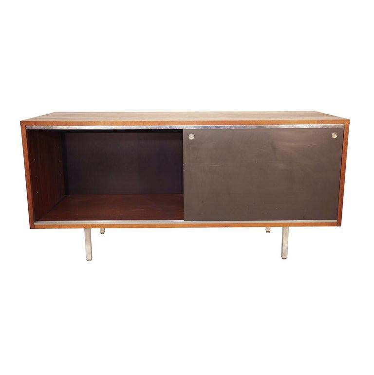 George Nelson for Herman Miller Credenza, Walnut, Stainless Steel and  Laminate In Excellent Condition For Sale In New York, NY